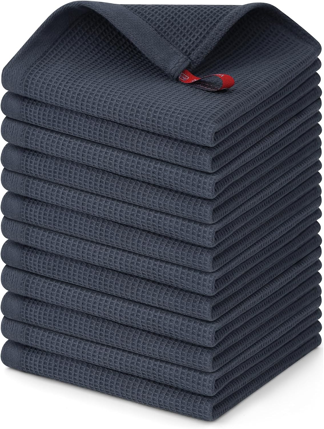 Homaxy 100% Cotton Waffle Weave Dish Cloths - 12 Pack Soft and Absorbent Dish Towels - 12 x 12