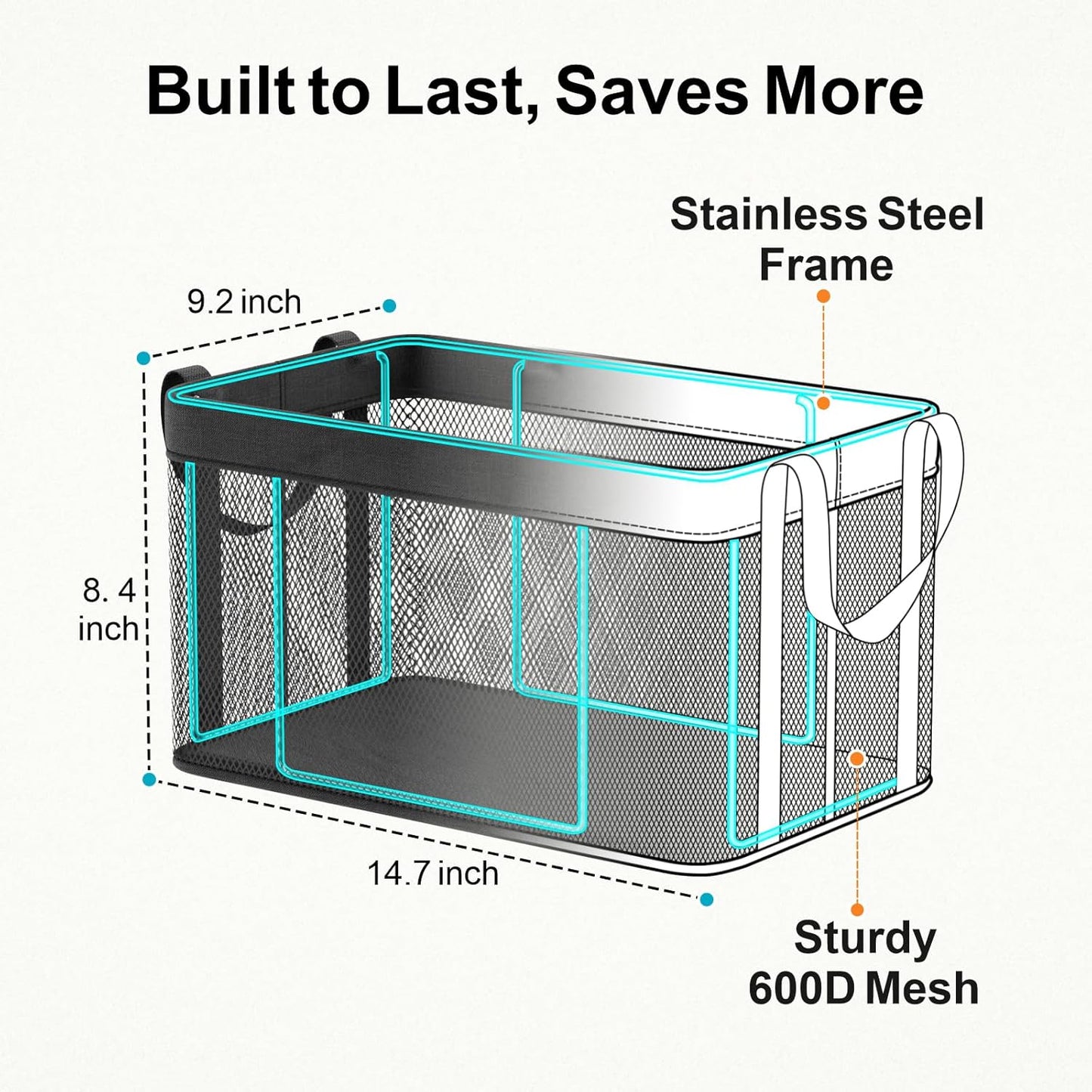 iSPECLE Deep Freezer Organizer Bins - 2 Pack Large Stackable Freezer Organizer Bins for 5 to 7