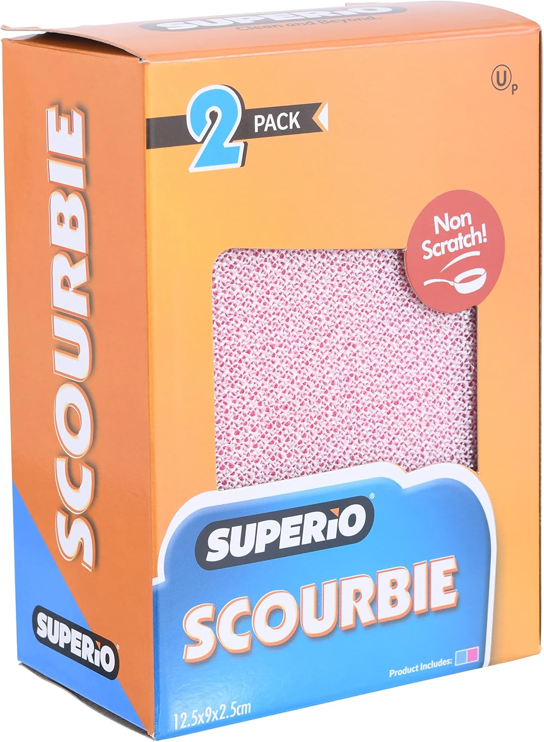 Superio Nylon Cleaning Pad, Dish Scrubbers, Multi Surface Scratch- Free Scour Sponge for Stainless