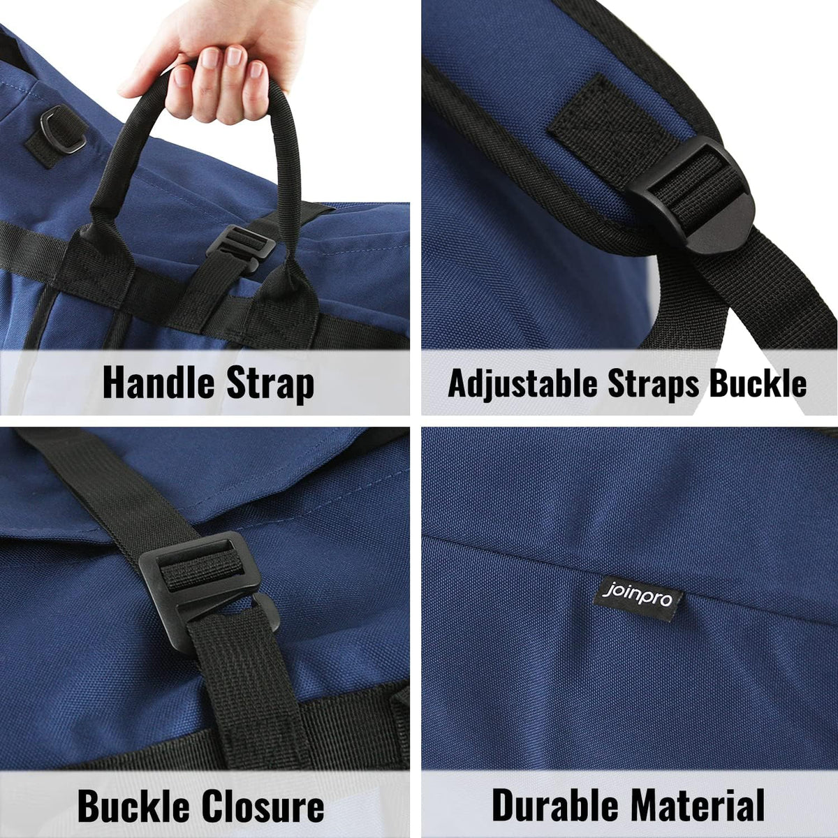 Laundry Bag Backpack, 125L Extra Large Travel Laundry Bags with Shoulder Straps, Adjustable &