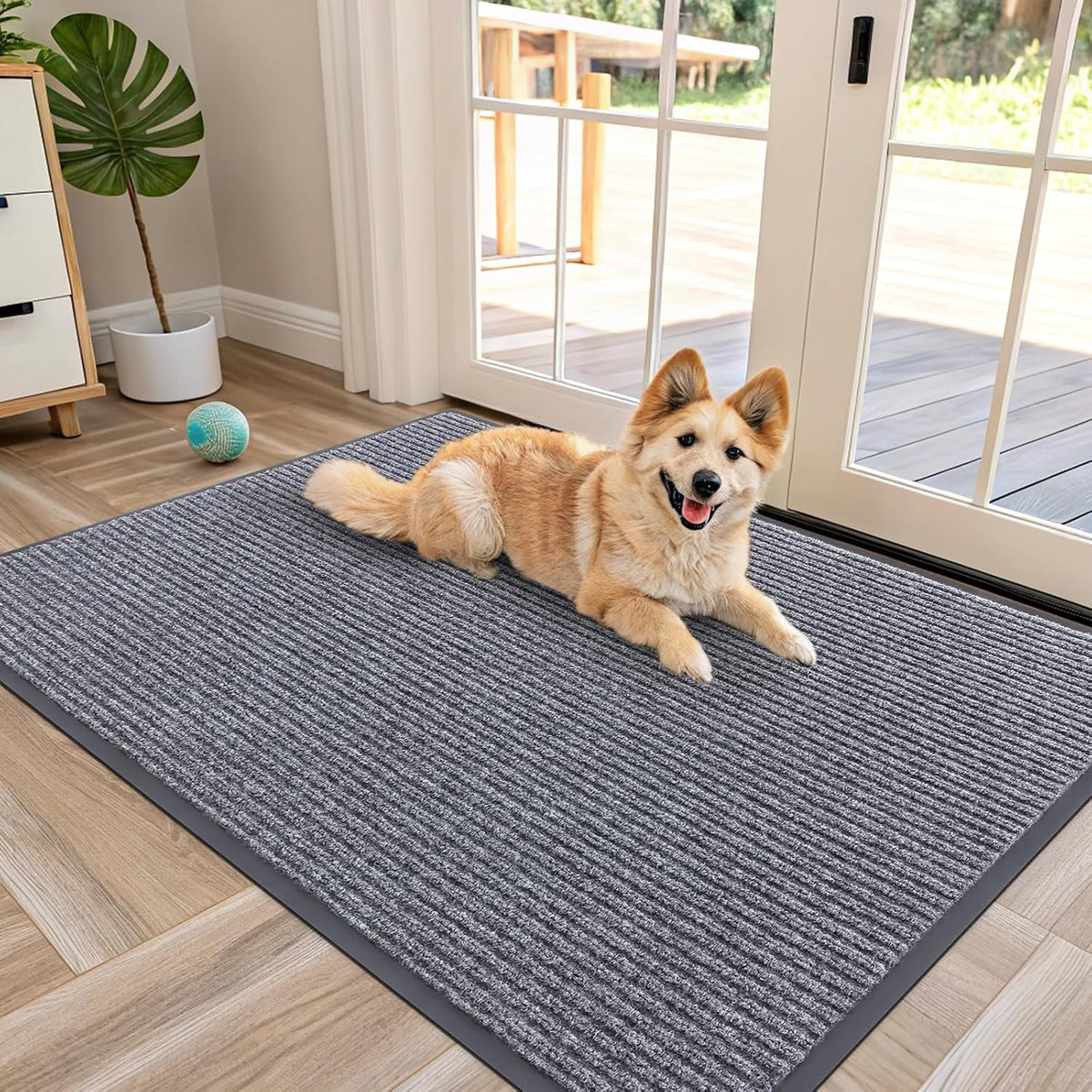 OLANLY Front Door Mat Indoor Outdoor Entrance, Waterproof Heavy Duty Doormat, Fade Resistant, Low