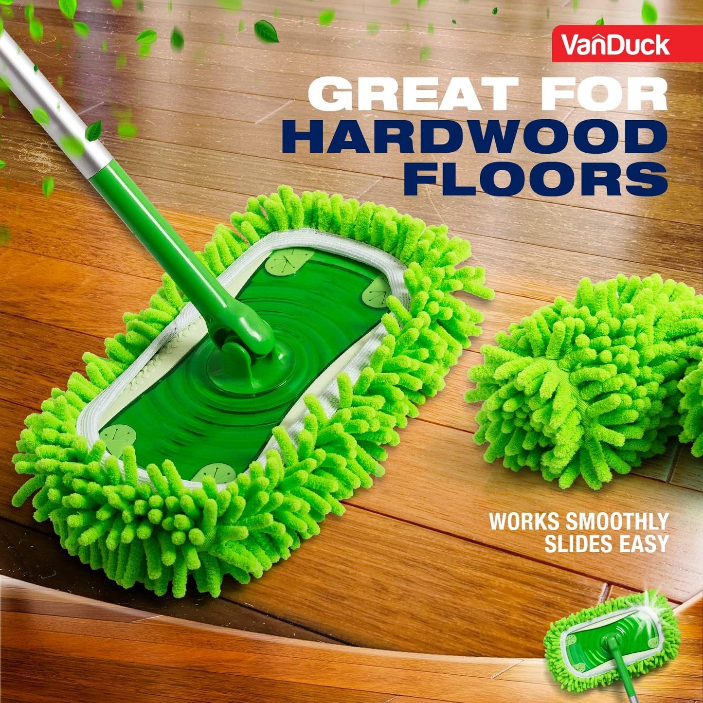 VanDuck Dust Mop Refill Compatible with Swiffer Sweeper (6 Pack) - Microfiber Pet Heavy Duty Dry