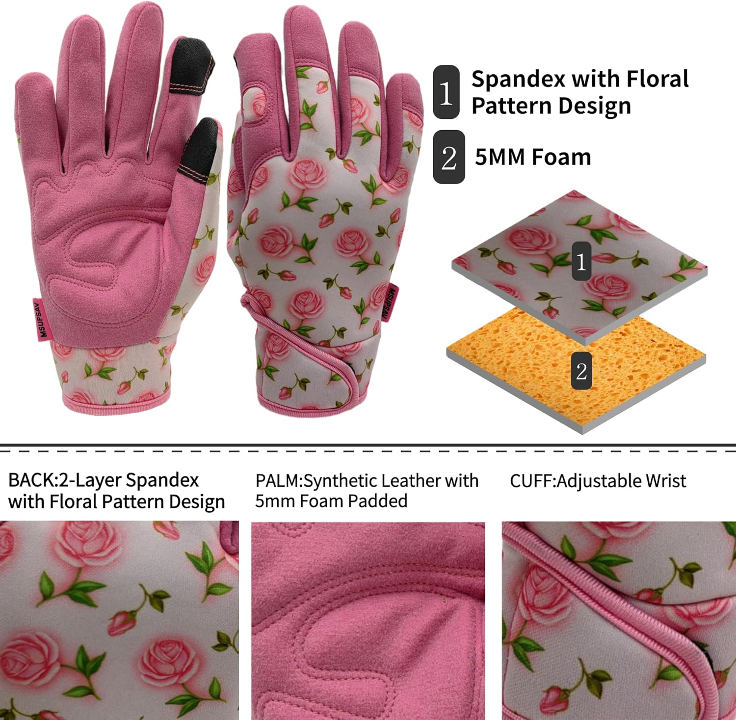 Thorn Proof&Puncture Resistant Gardening Gloves with Grip,Garden Gloves for Women, Leather Work
