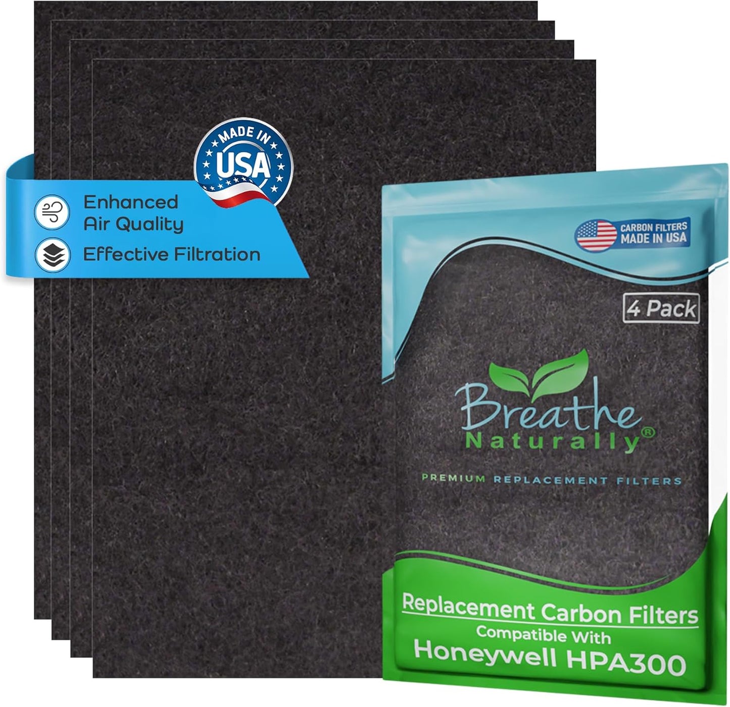 Breathe Naturally - Replacement Filters Compatible with Honeywell Air Purifier HPA300, HPA300 or