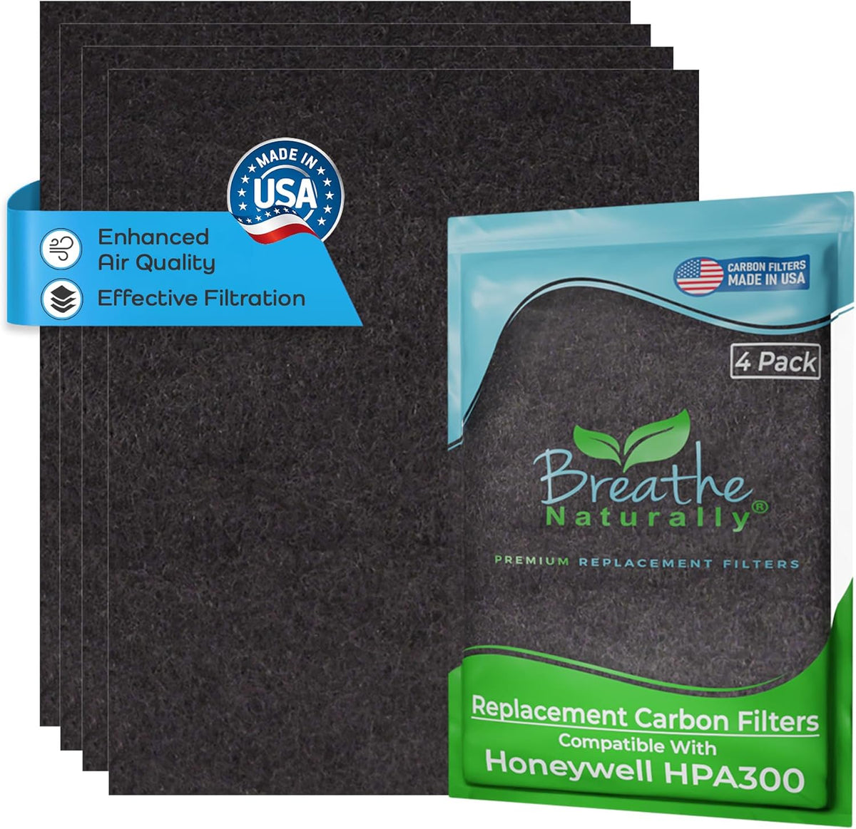 Breathe Naturally - Replacement Filters Compatible with Honeywell Air Purifier HPA300, HPA300 or