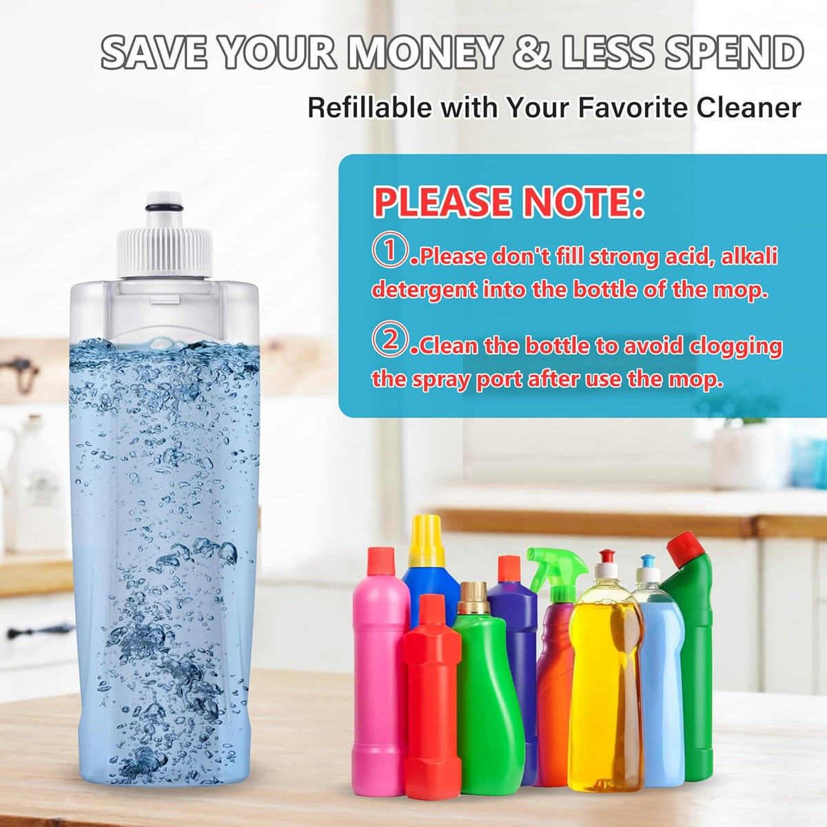 Spray Wet Mops for Hardwood Floors- MEXERRIS Microfiber Dust Dry Mop with 3 Microfiber Washable