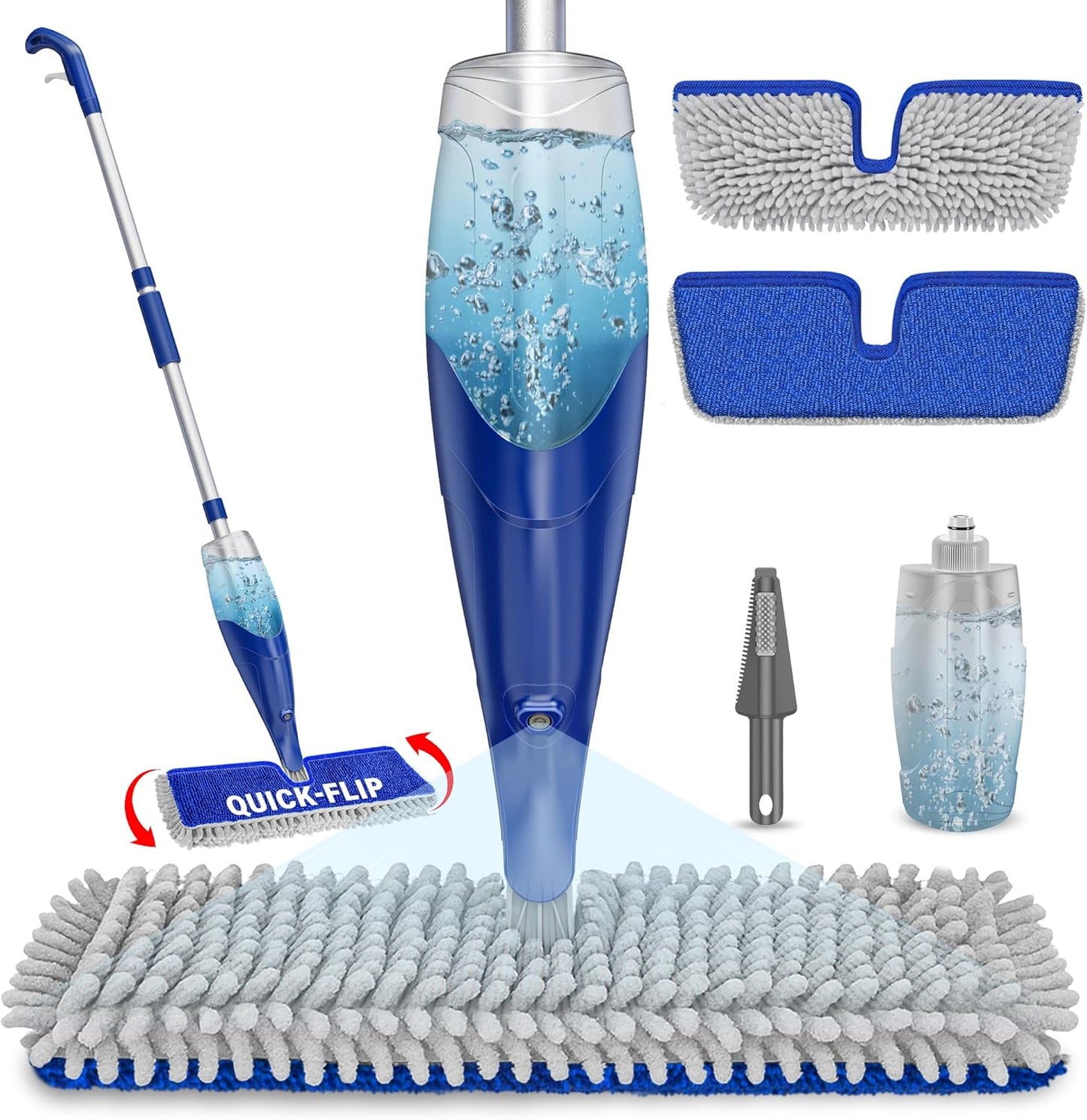 Papclean Spray Mops for Floor Cleaning: Double Sided Dust Mop for Hardwood Wood Tile Floor with