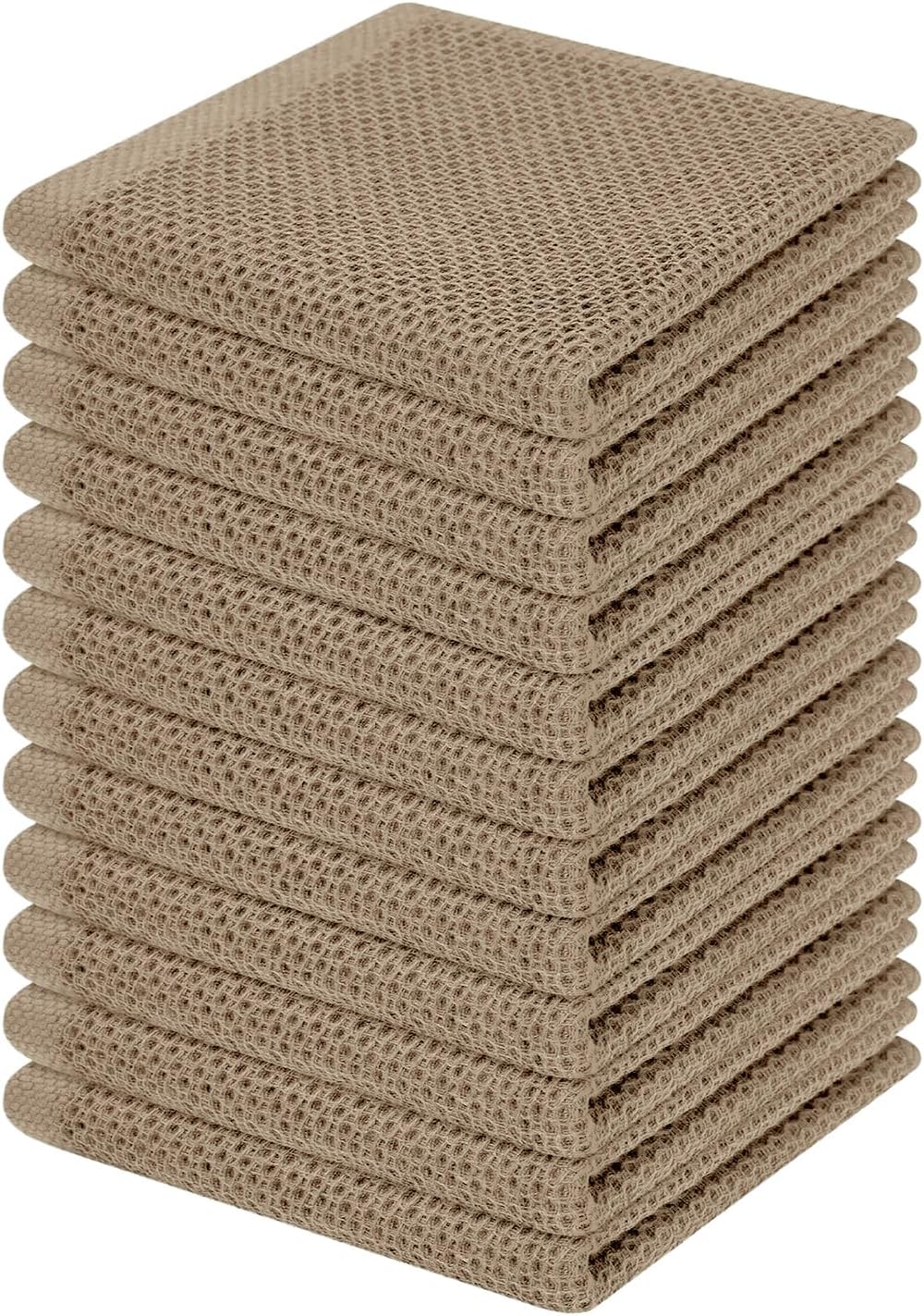 Homaxy 100% Cotton Waffle Weave Kitchen Dish Cloths, Ultra Soft Absorbent Quick Drying Dish Towels