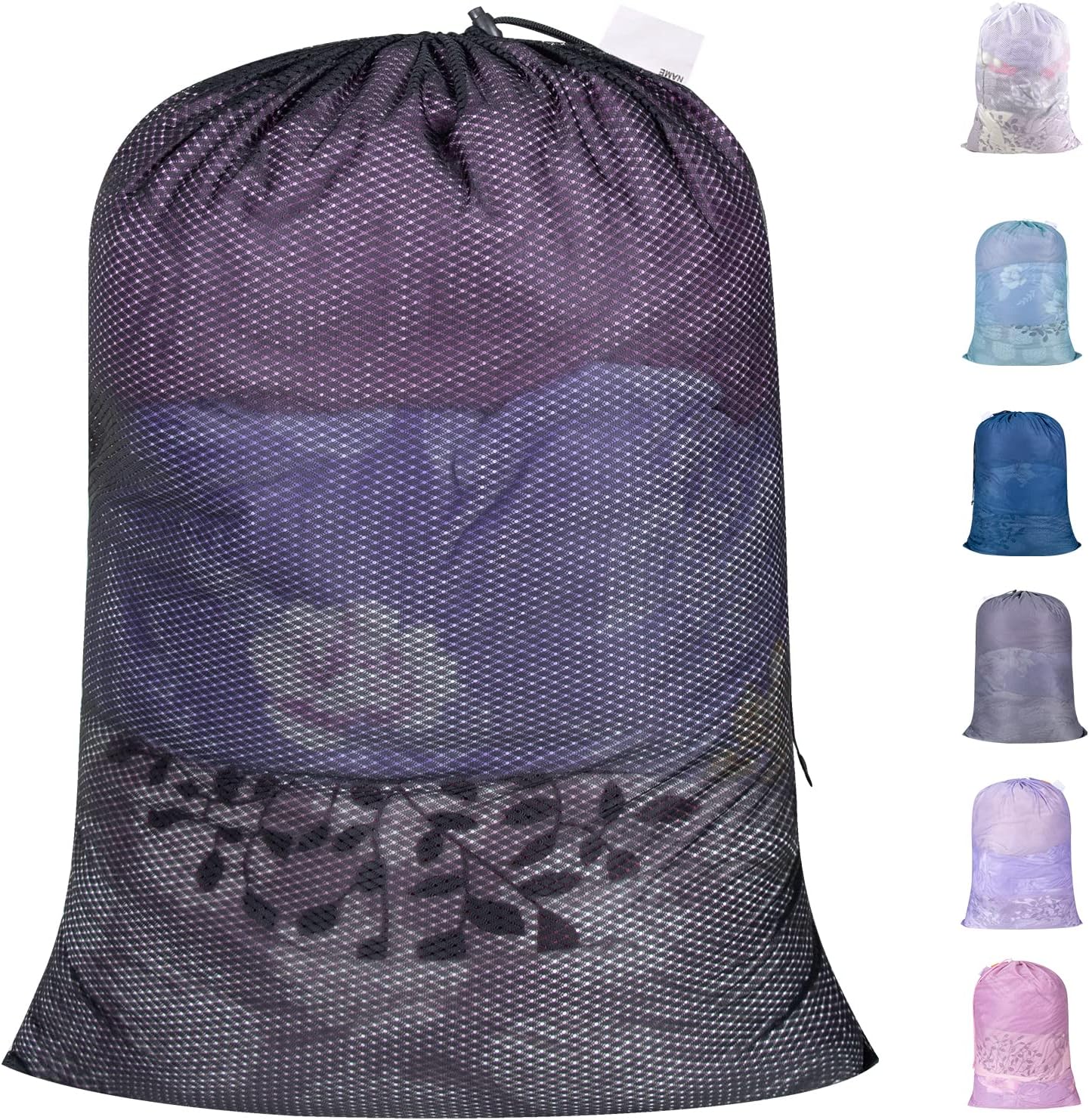 Polecasa Diamond Mesh Laundry Bags, 24 x 36 inches Heavy Duty Mesh Laundry Bag with ID Tag and