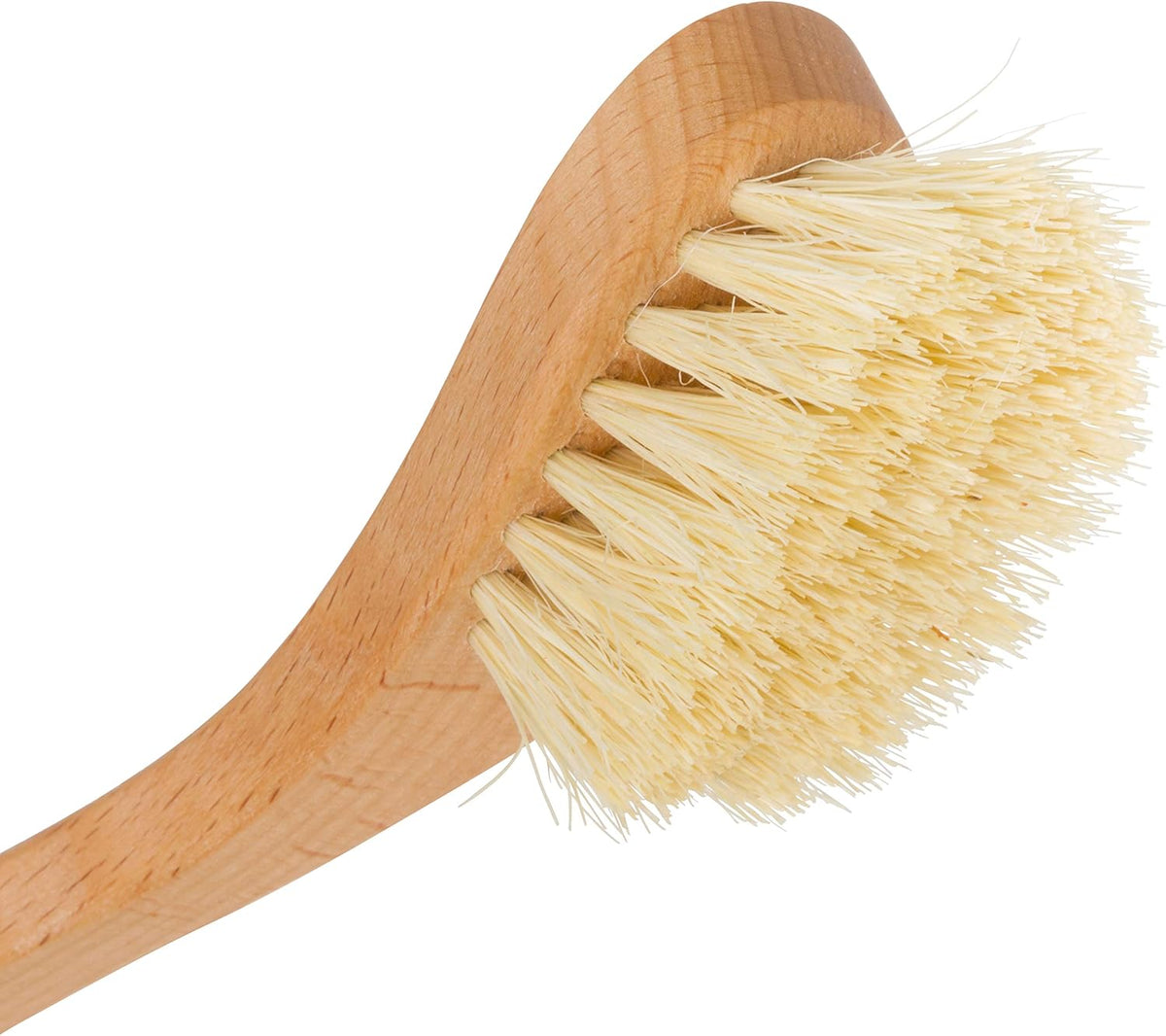 REDECKER Curved Dish Brush - Natural Tampico Fiber Bristles, Ergonomic Design with Oiled Beechwood