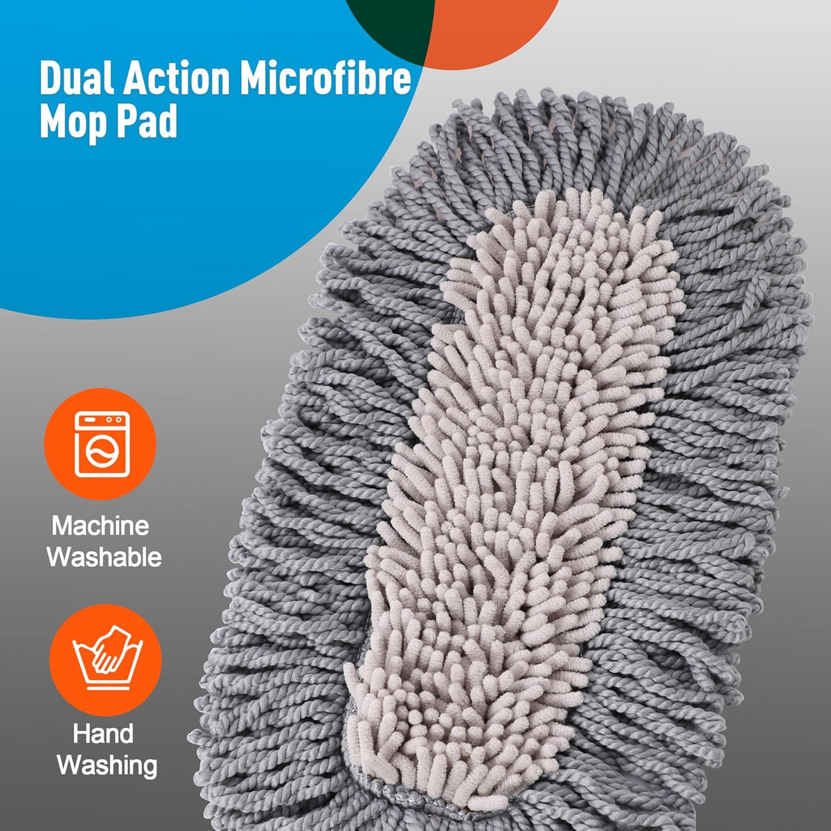 Microfiber Dust Mop for Hardwood Floor Cleaning, Dry and Wet Baseboard and Floor Duster, Household