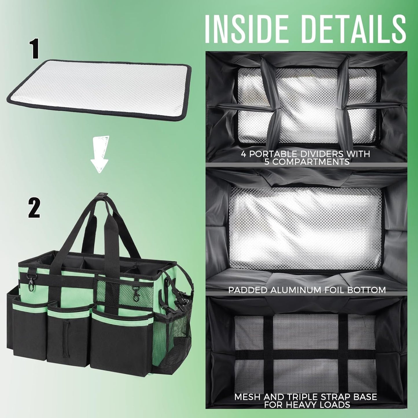 Wearable Cleaning Caddy, Cleaning Caddy Supplies Organizer with Handle & Shoulder Straps for
