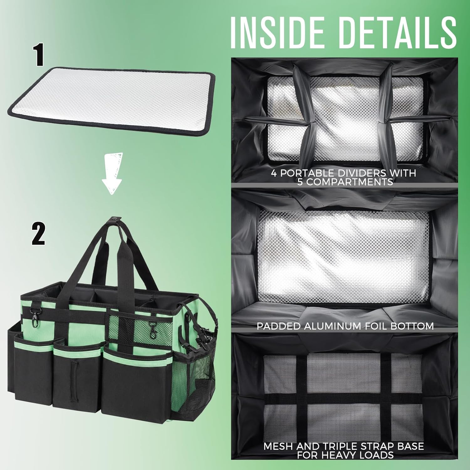 Wearable Cleaning Caddy, Cleaning Caddy Supplies Organizer with Handle & Shoulder Straps for