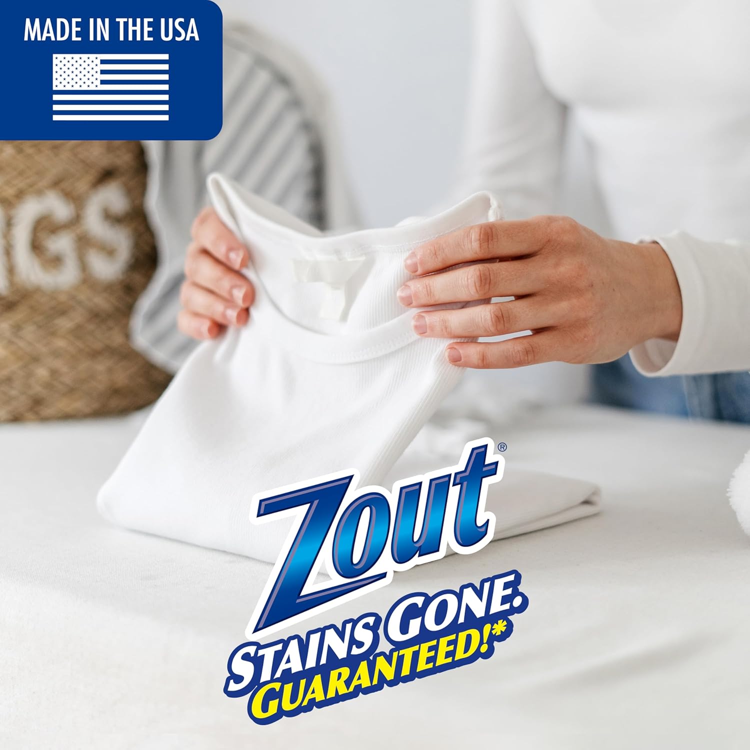 Zout Laundry Stain Remover Spray, Triple Enzyme Formula Removes the Toughest Stains, Made in the