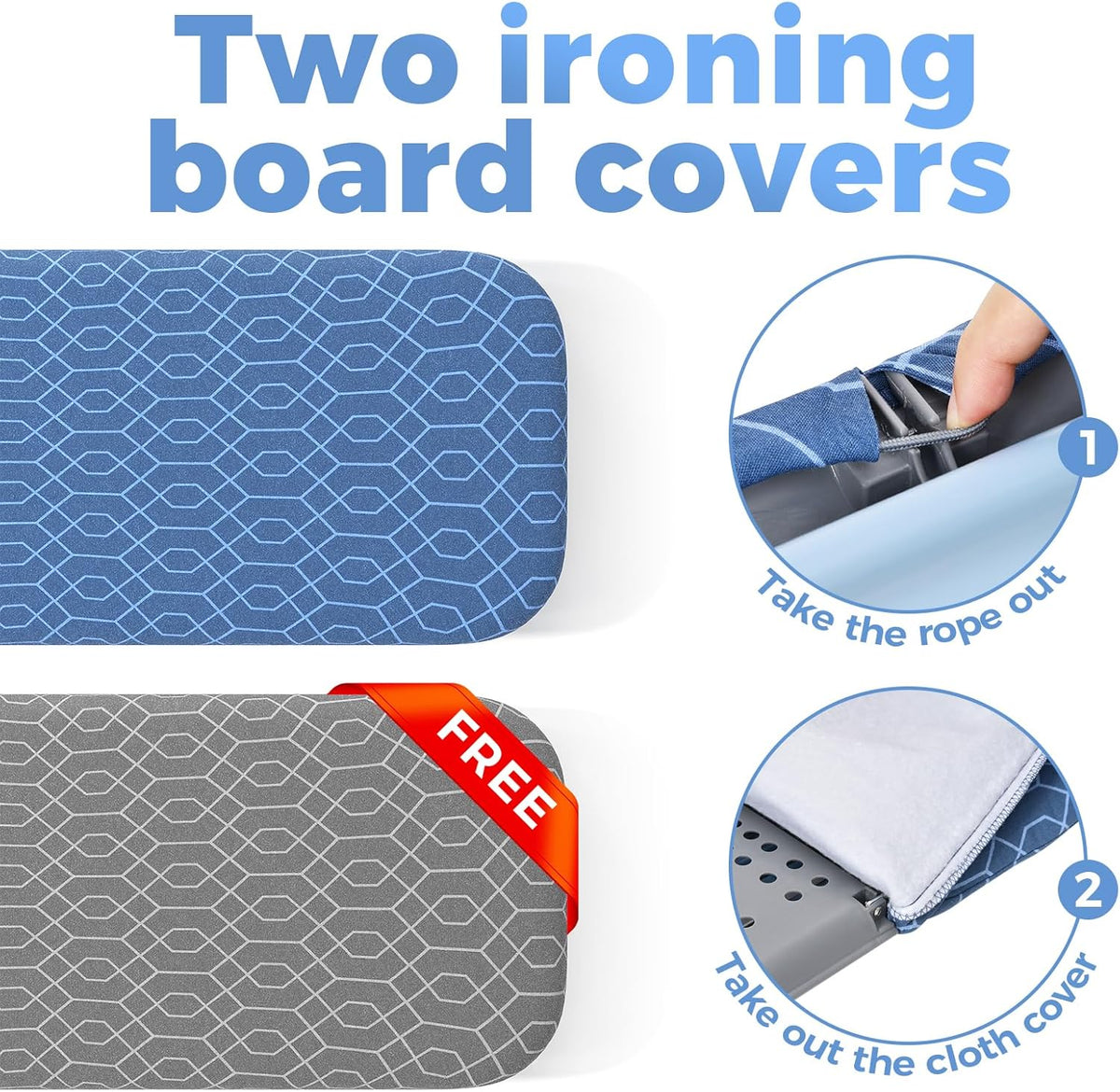 APEXCHASER Ironing Board Small with Iron Holder, Tabletop Small Iron Board with 2 Heat Resistant