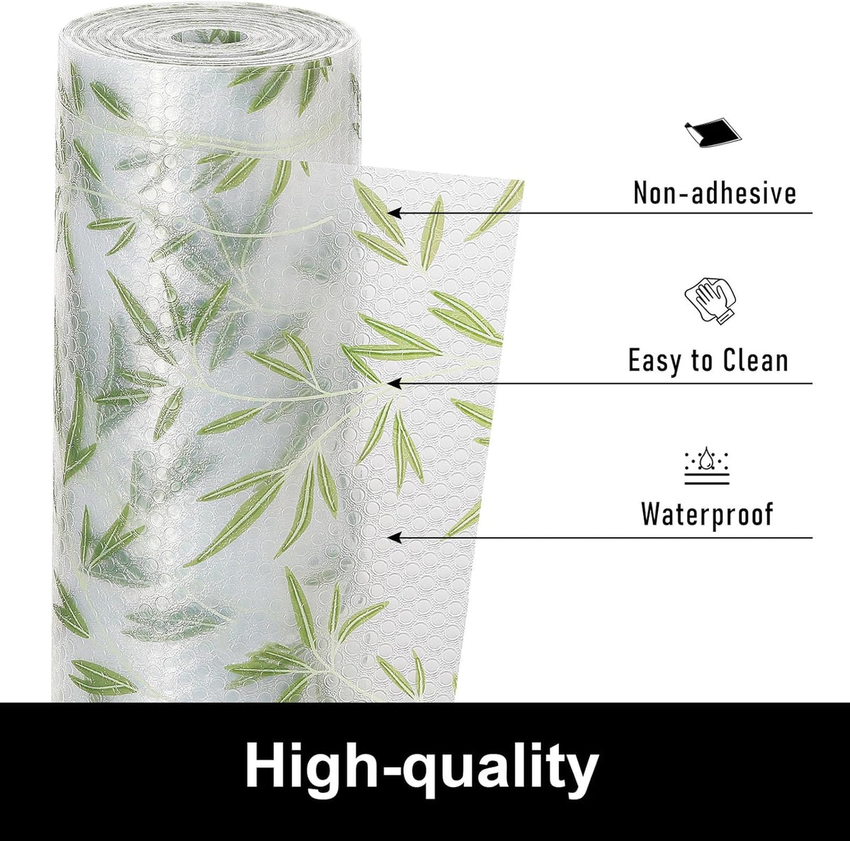 Cooyes Shelf Liner Drawer Liners, Shelf Liners for Kitchen Cabinets, Non-Adhesive Cabinet Liner