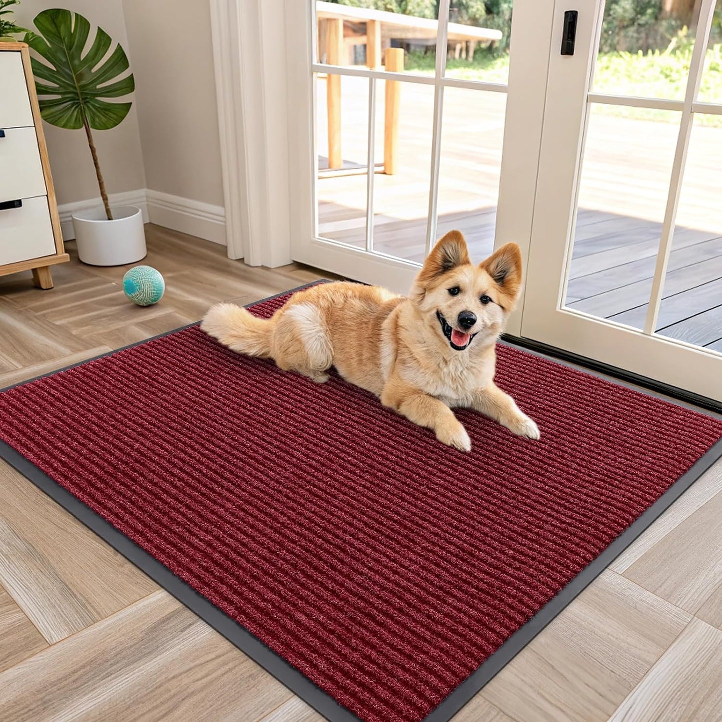 OLANLY Front Door Mat Indoor Outdoor Entrance, Waterproof Heavy Duty Doormat, Fade Resistant, Low