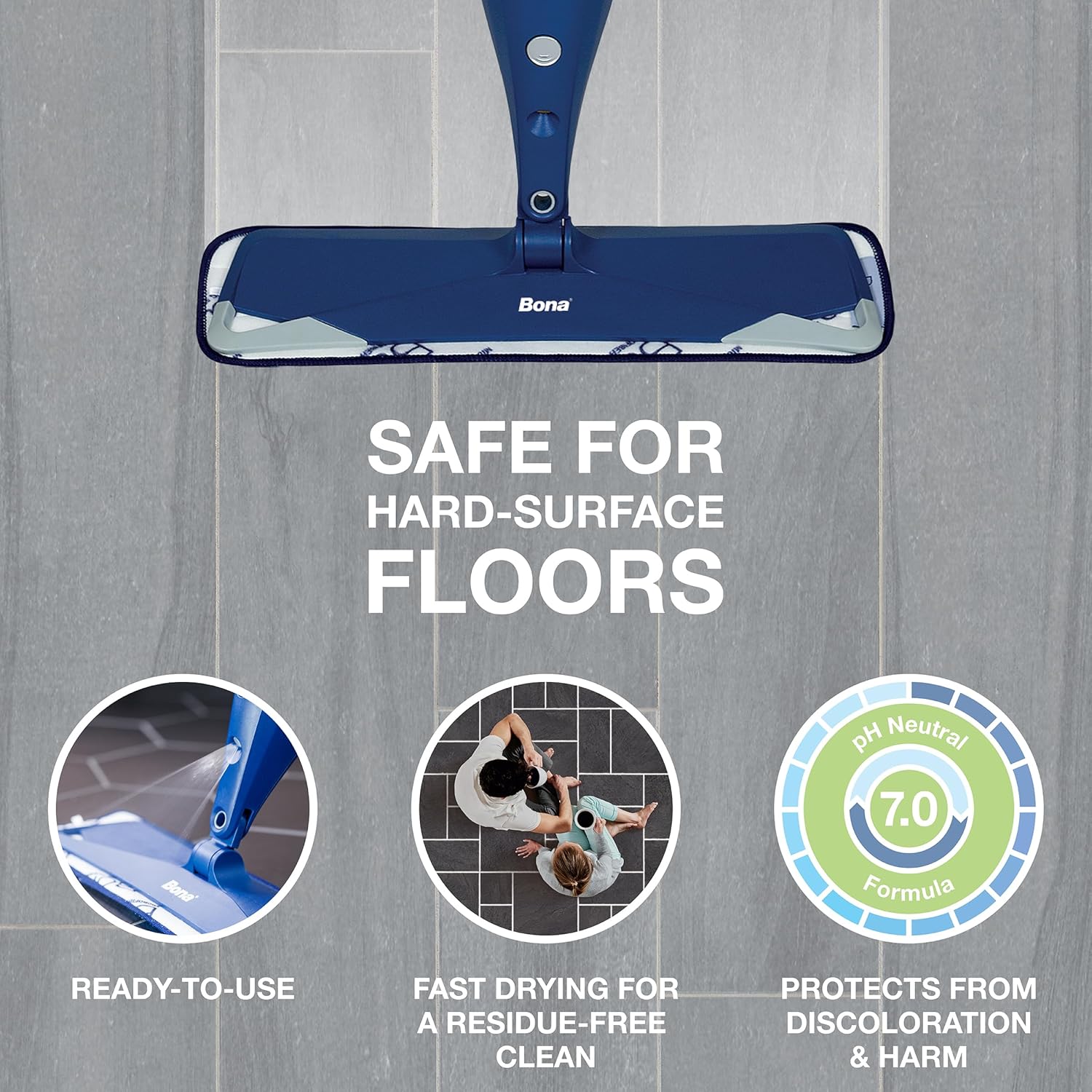 Bona Multi-Surface Floor Cleaner Refill - 128 fl oz - Unscented - Refill for Bona Spray Mops and