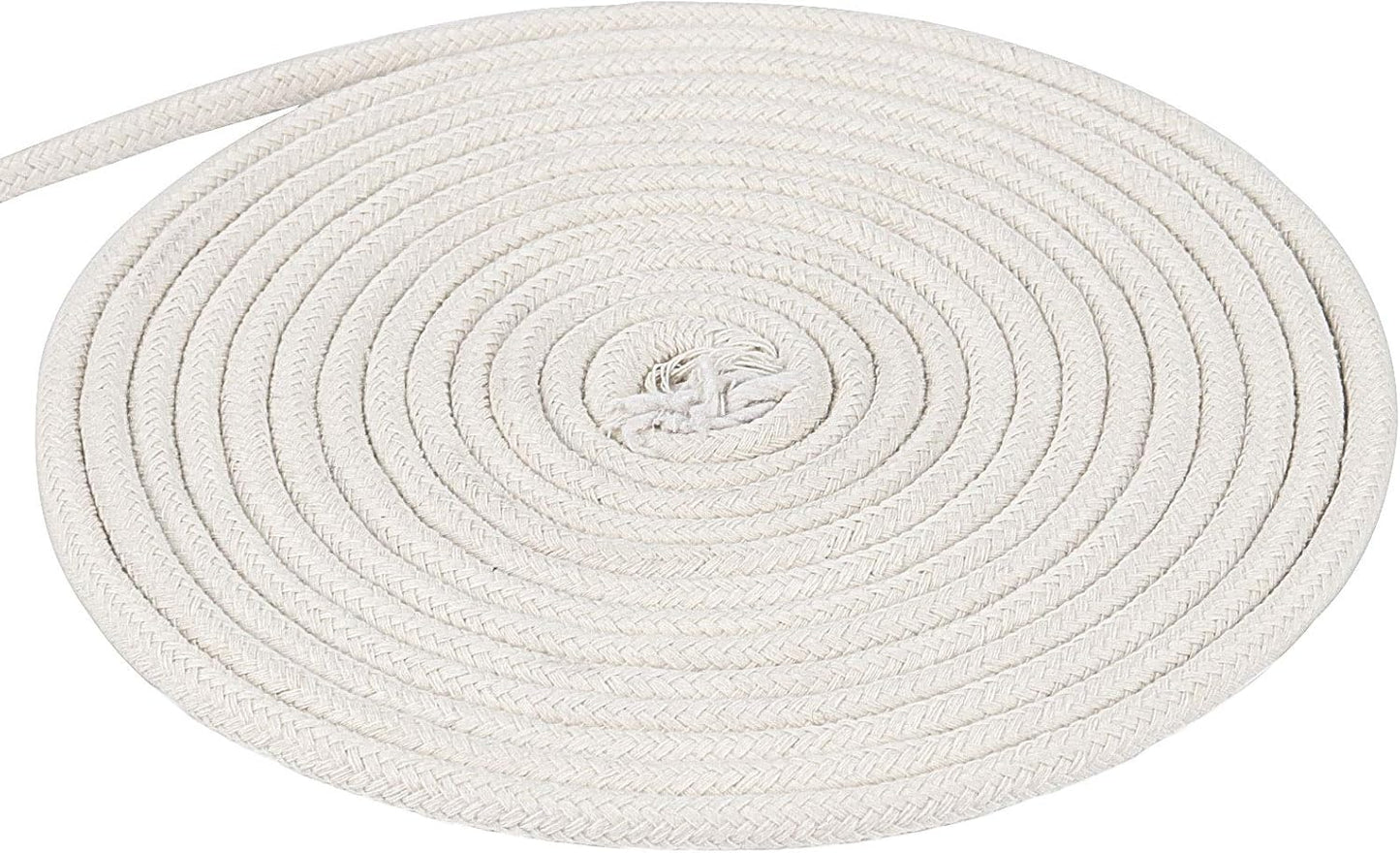164 Feet 1/4 Inch White Natural Cotton Rope, Cotton Clothesline Rope, All-Purpose Craft Rope for