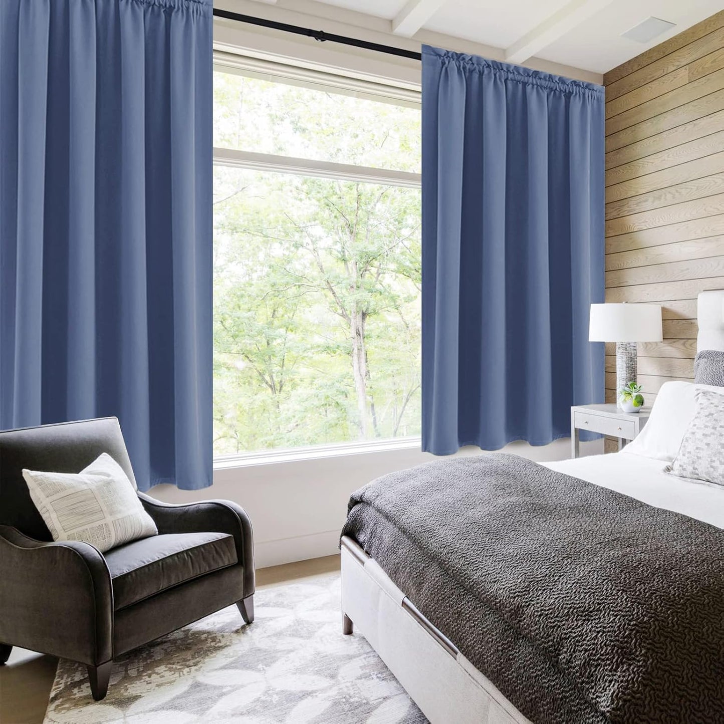 DWCN Blackout Curtains – Thermal Insulated, Energy Saving & Noise Reducing Bedroom and Living Room