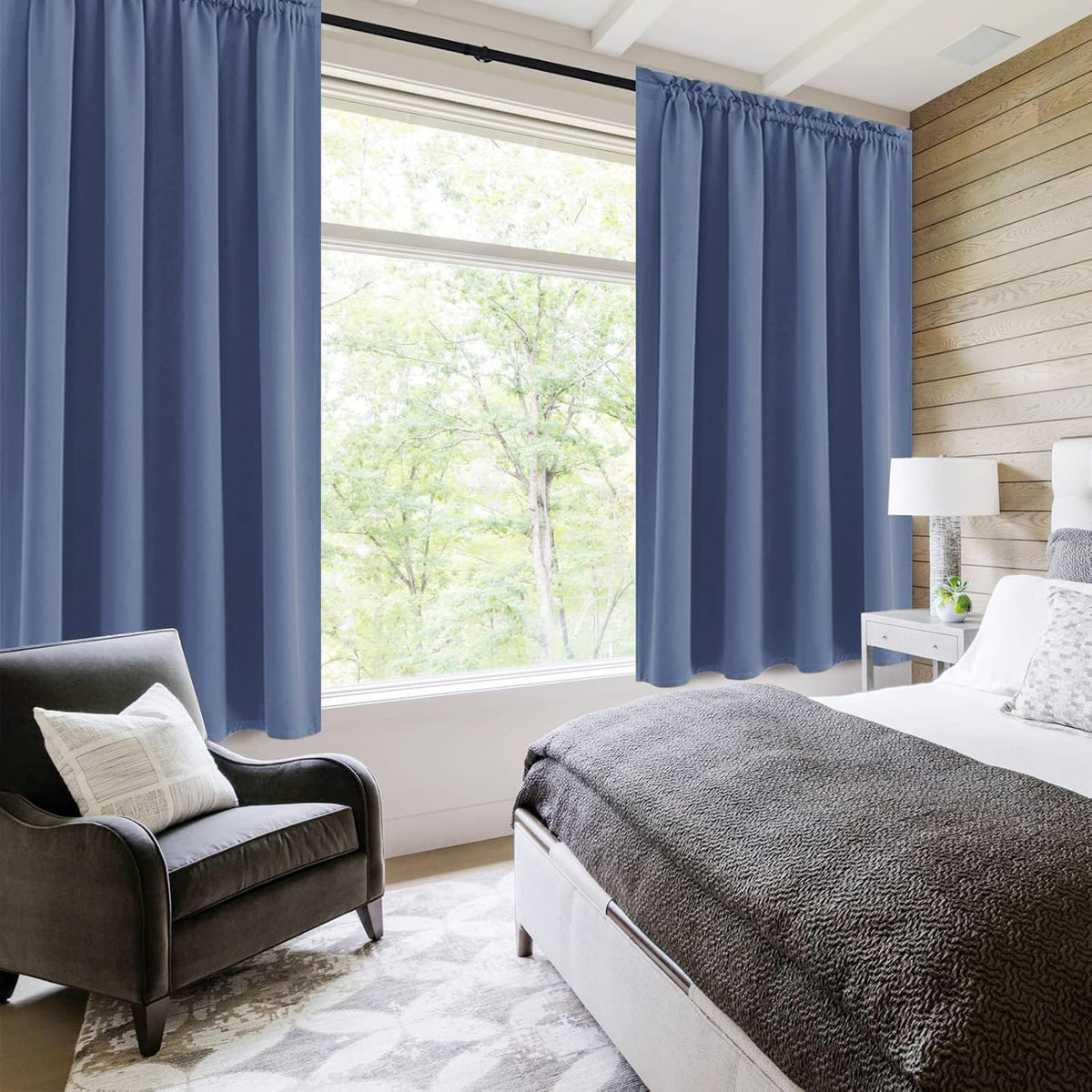 DWCN Blackout Curtains – Thermal Insulated, Energy Saving & Noise Reducing Bedroom and Living Room