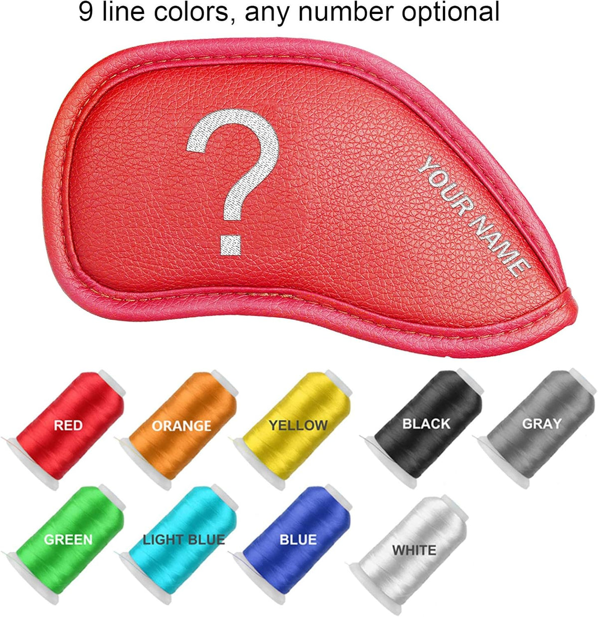 CRAFTSMAN GOLF 12pcs or 1pc Thick Synthetic Leather Golf Iron Head Covers Set Headcover Fit All