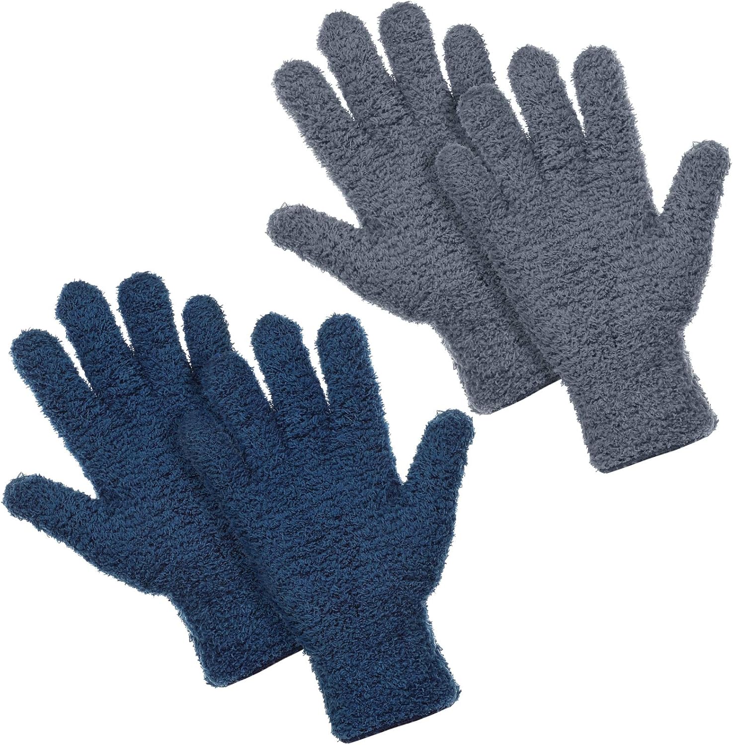 Patelai 2 Pairs Microfiber Gloves for plants Dusting Cleaning Glove Mittens House Cars Blinds