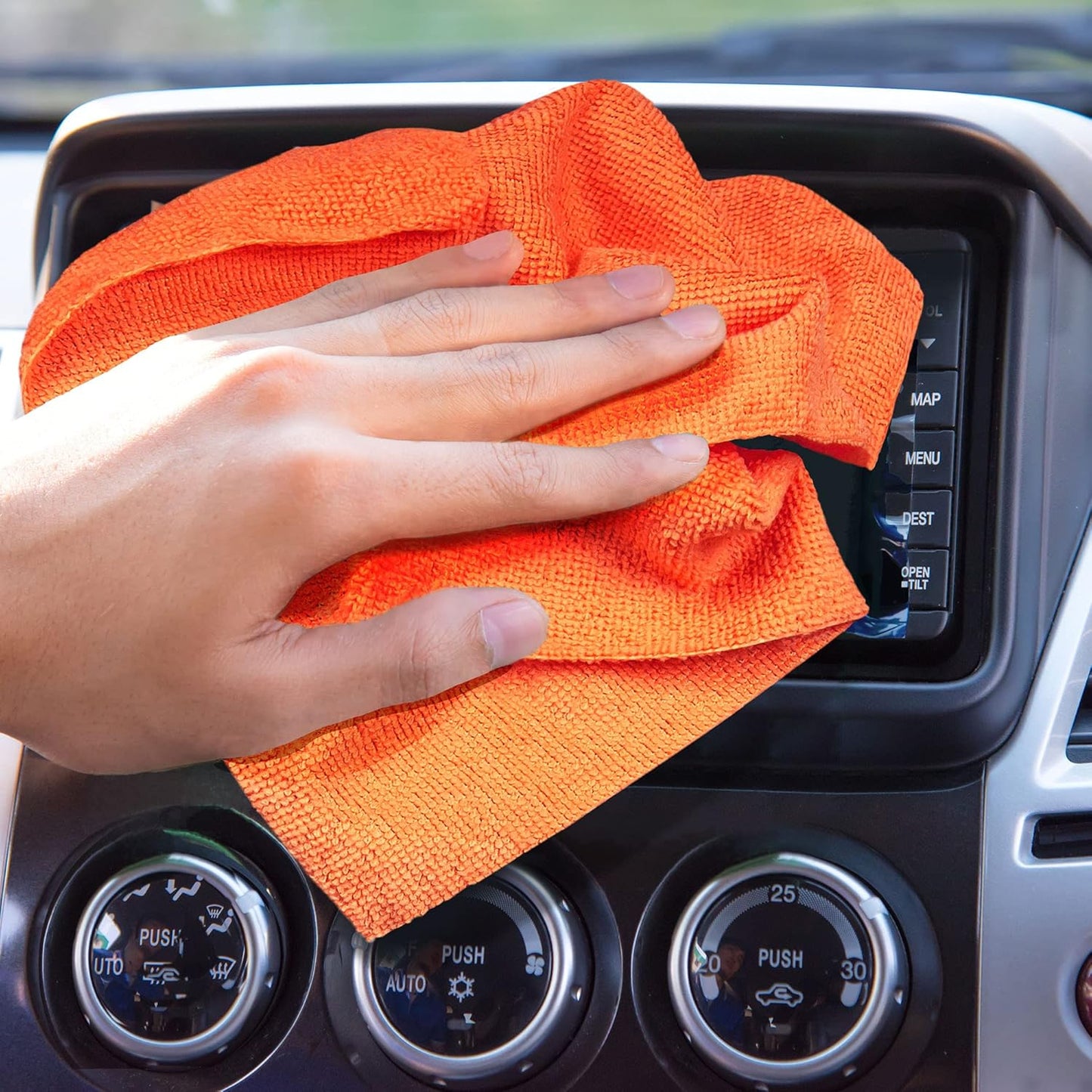 Eurow 200GSM Microfiber Cleaning and Drying Cloths with Dispenser Box, Reusable, Streak-Free