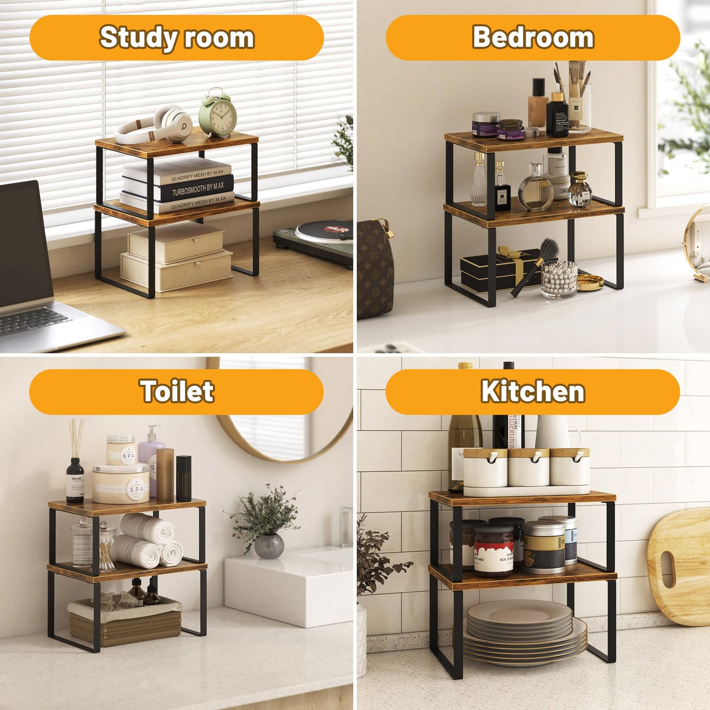 Selefrecos Kitchen Cabinet Organizer Shelf Set of 4 – view 6