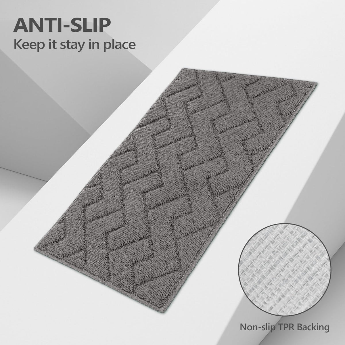 hicorfe Indoor Doormat,Front Back Door Mat Rubber Backing Non Slip Door Mats 20"x59" Absorbent