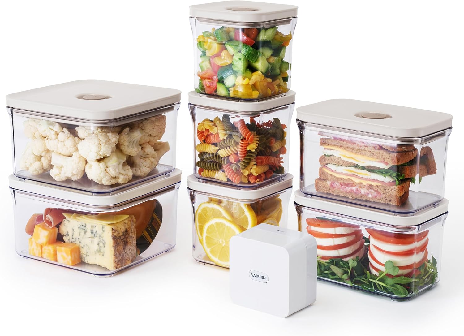 VAKUEN Premium Airtight Food Storage Container. Special Edition Mercury Color 8P/Set. 7pcs