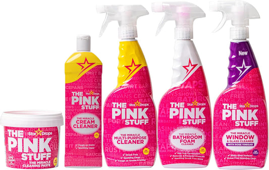 Stardrops - The Pink Stuff - The Miracle Cleaning Paste, Multi-Purpose Spray, Bathroom Foam Spray