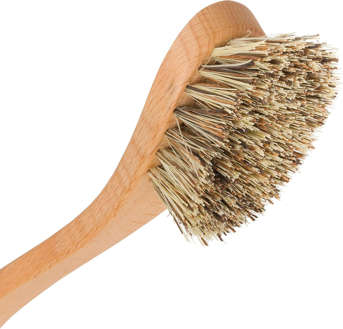 REDECKER Curved Dish Brush, Natural Union Plant Fiber Bristles, Ergonomic Design with Oiled