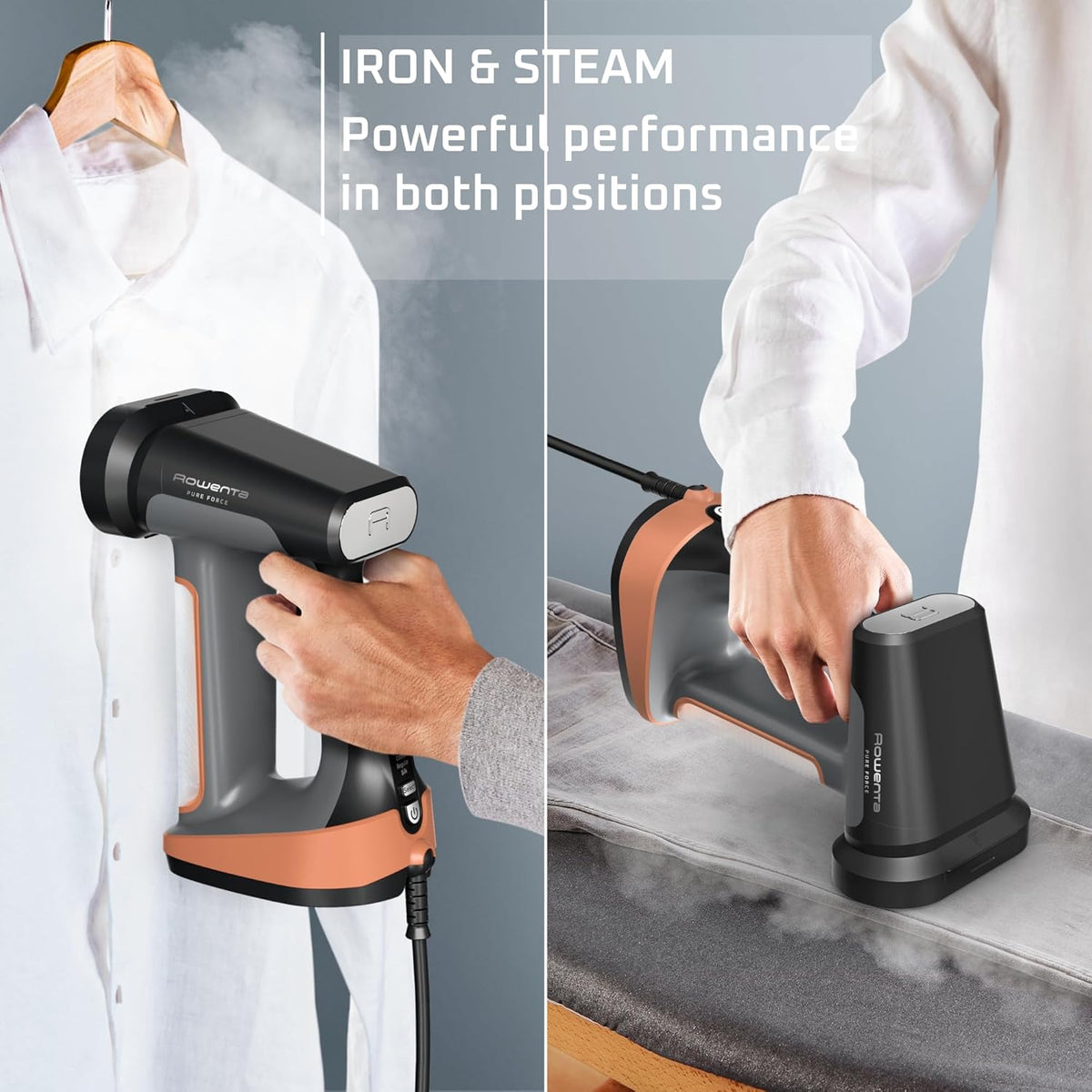 Rowenta Iron Steamer for Clothes, 3in1 Hand Held Steamers, Clothing Steamer, Ironing, Lint Remover