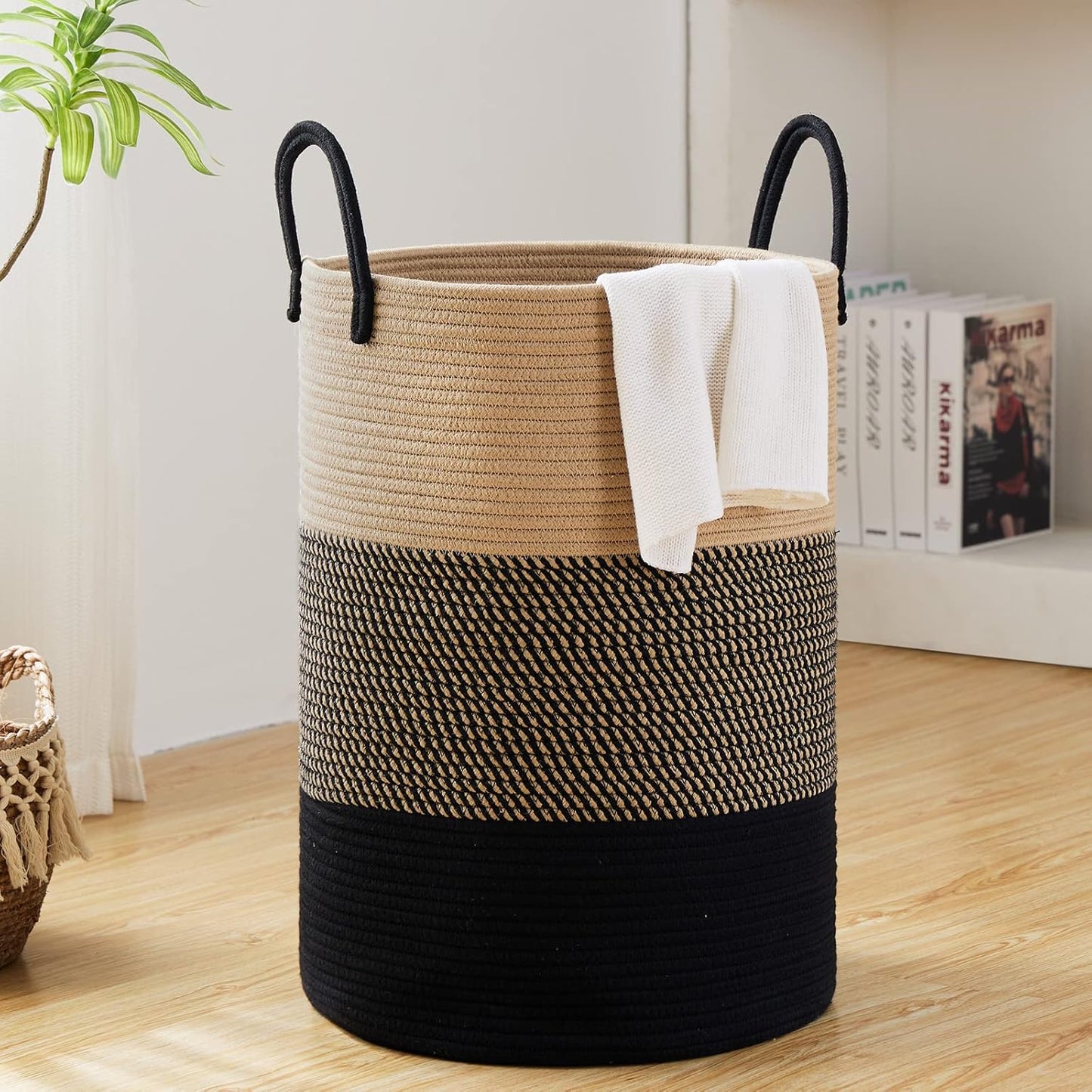 Fiona's magic 100L Extra Large Laundry Hamper Basket, 26.4Gal Tall Woven Laundry Basket Storage