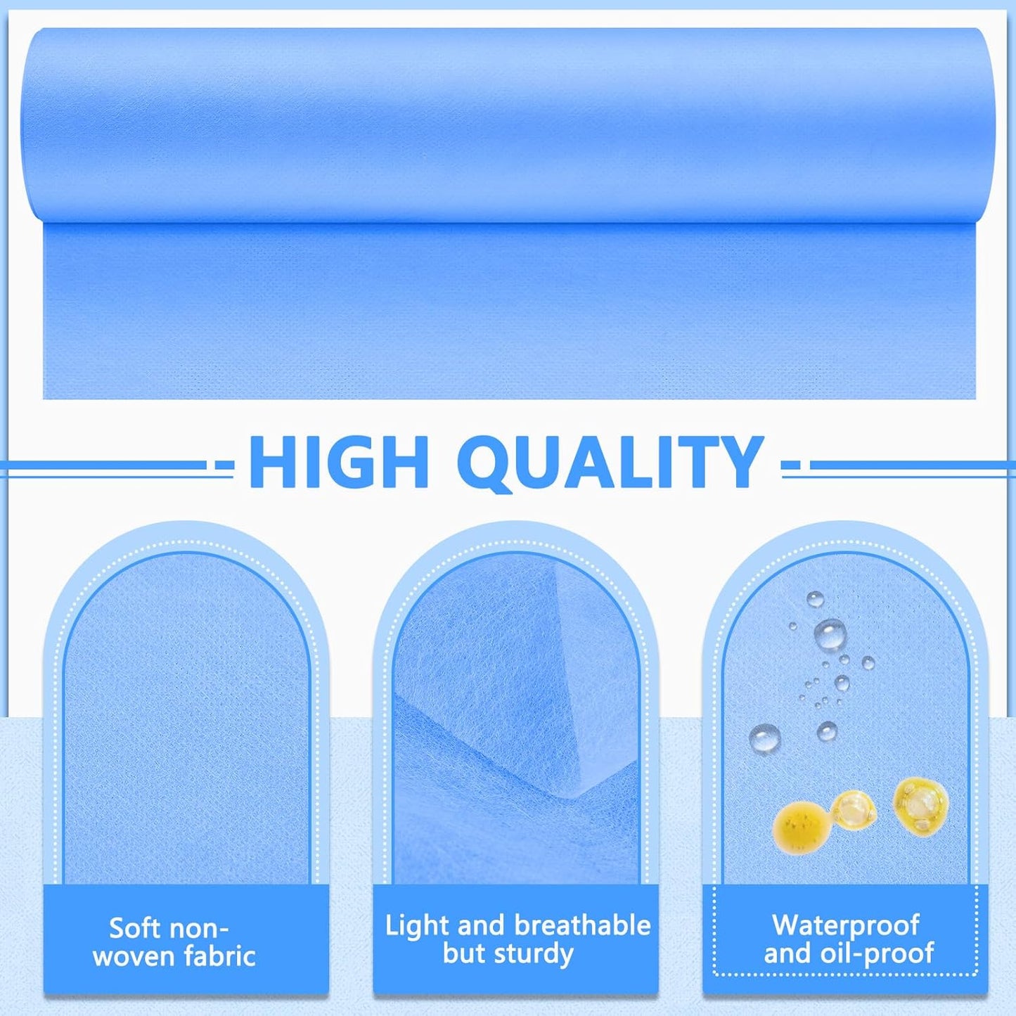 Tudomro 2 Roll Disposable Non Woven Bed Sheets 24 x 71 Inch Massage Table Paper Covers Non Woven