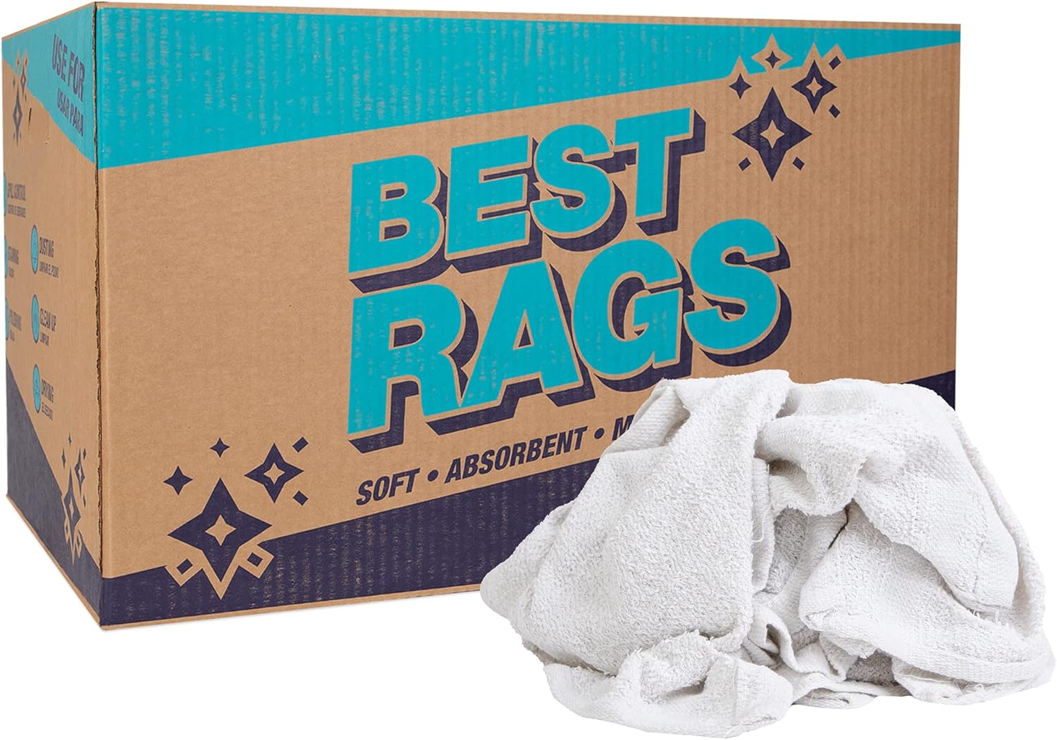 Arkwright W11 Terry Cloth Towels for Cleaning - Soft Cotton Blend Washable Multi-Purpose Bar Mop