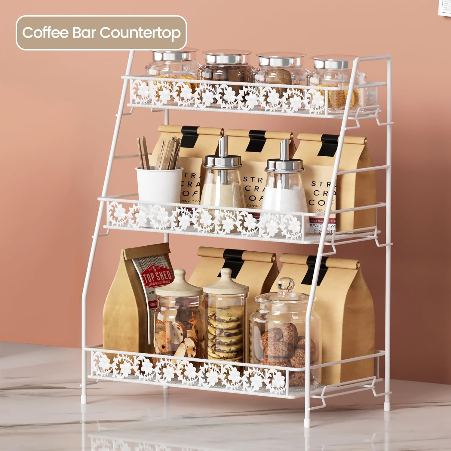 3-Tier Large Size Storage Rack,Counter Organiztion for Bathroom Countertop Organizer Shelf for