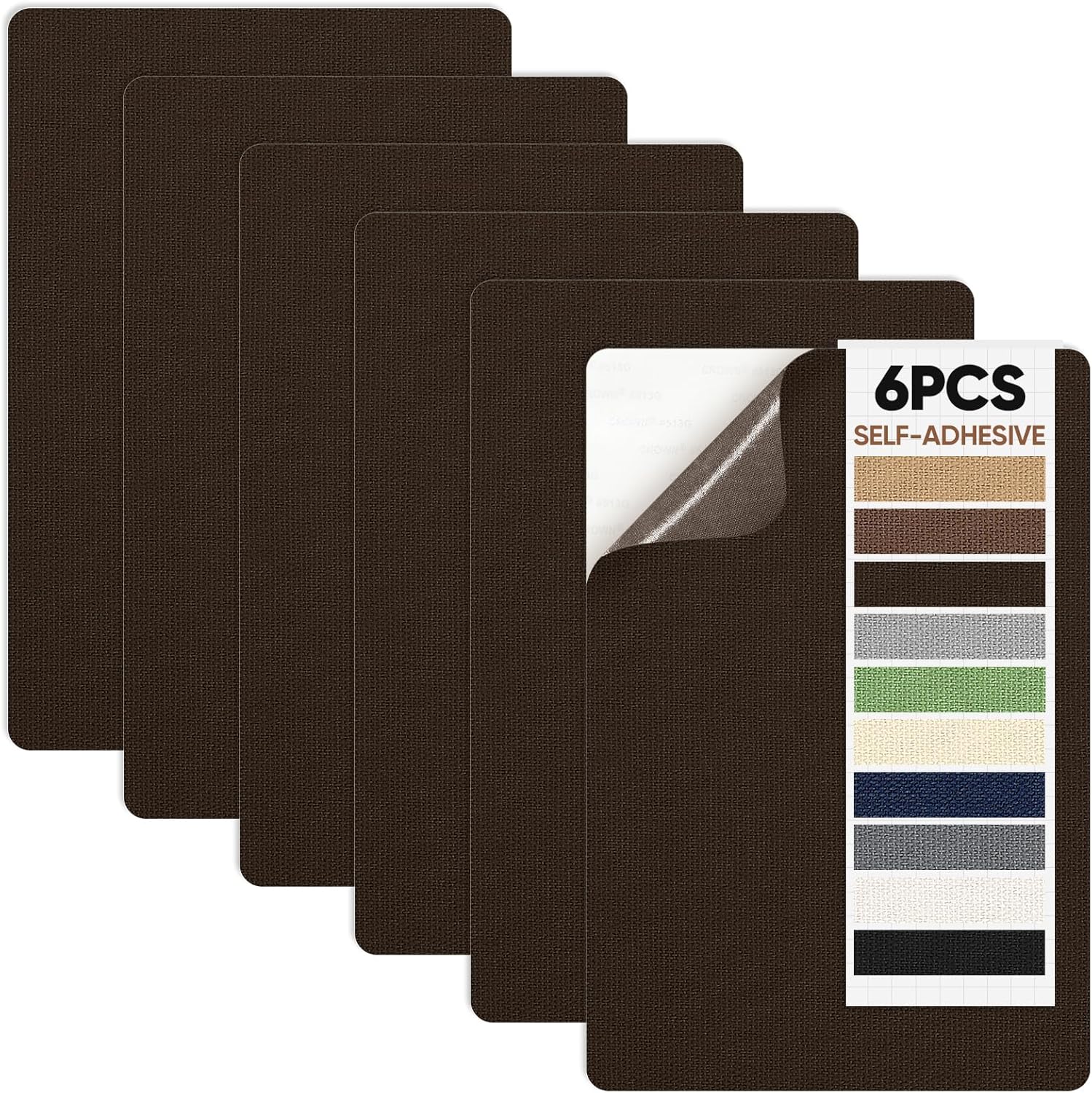 Canvas Patch 5.5 x 8 Inches 6Pcs Self-Adhesive Waterproof Canvas Patch Kit for Repairing