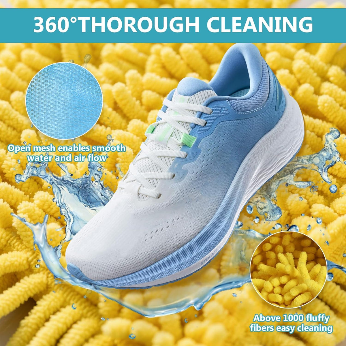 Shoe Washing Machine Bag - 2Pack Laundry Shoe Bag for Washer and Dryer, Reusable Shoe Cleaning Bag