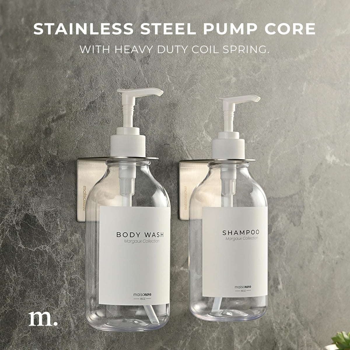 MaisoNovo Soap Pump Replacement - 2X White Plastic Pumps - Pump Dispenser - Soap Dispenser Pump