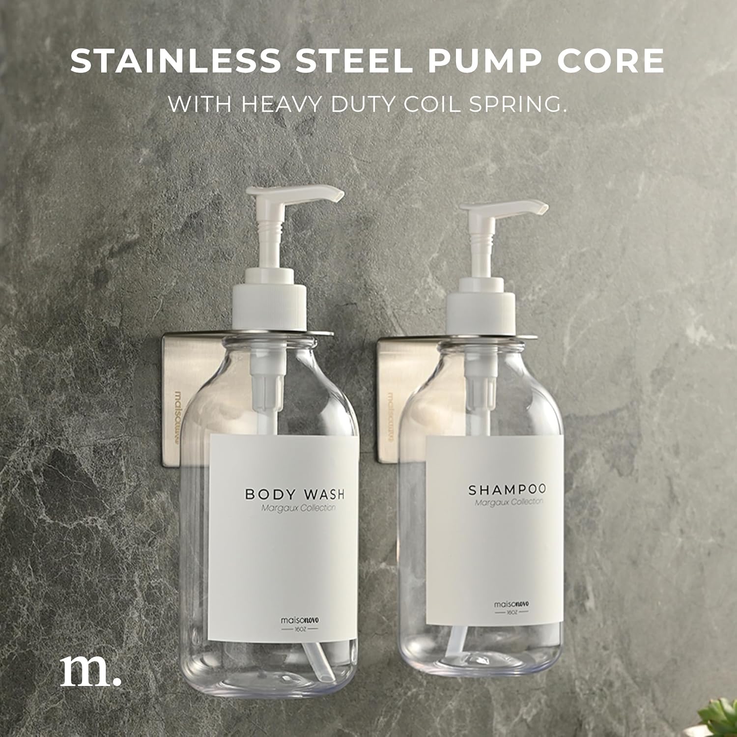 MaisoNovo Soap Pump Replacement - 2X White Plastic Pumps - Pump Dispenser - Soap Dispenser Pump