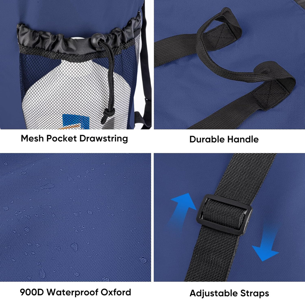BALEINE 150L Laundry Bag Backpack, 900D Oxford Fabric Large Travel Laundry Bags with Shoulder