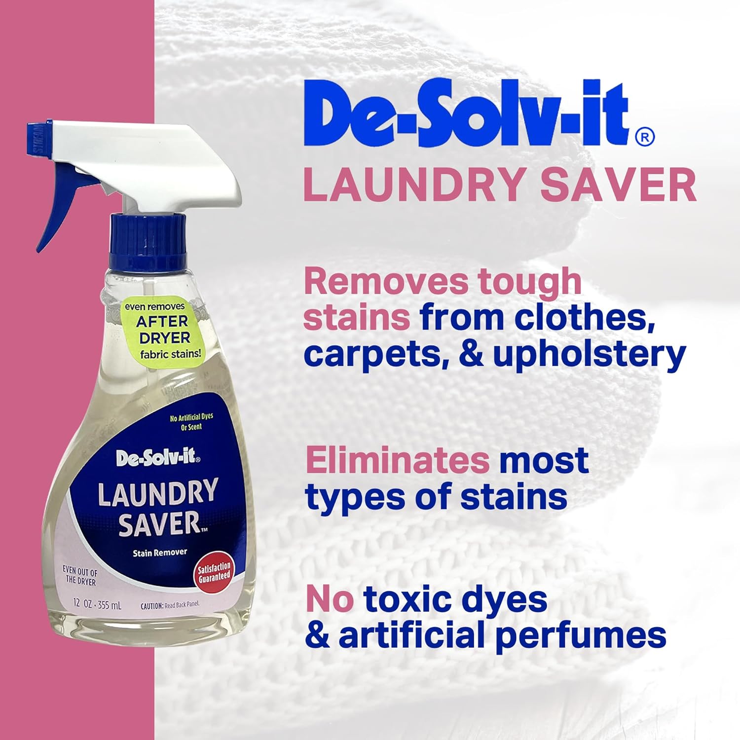 De-Solv-it Orange-Sol Laundry Saver, Instant Stain Remover for Laundry, Hair and Skin-Safe