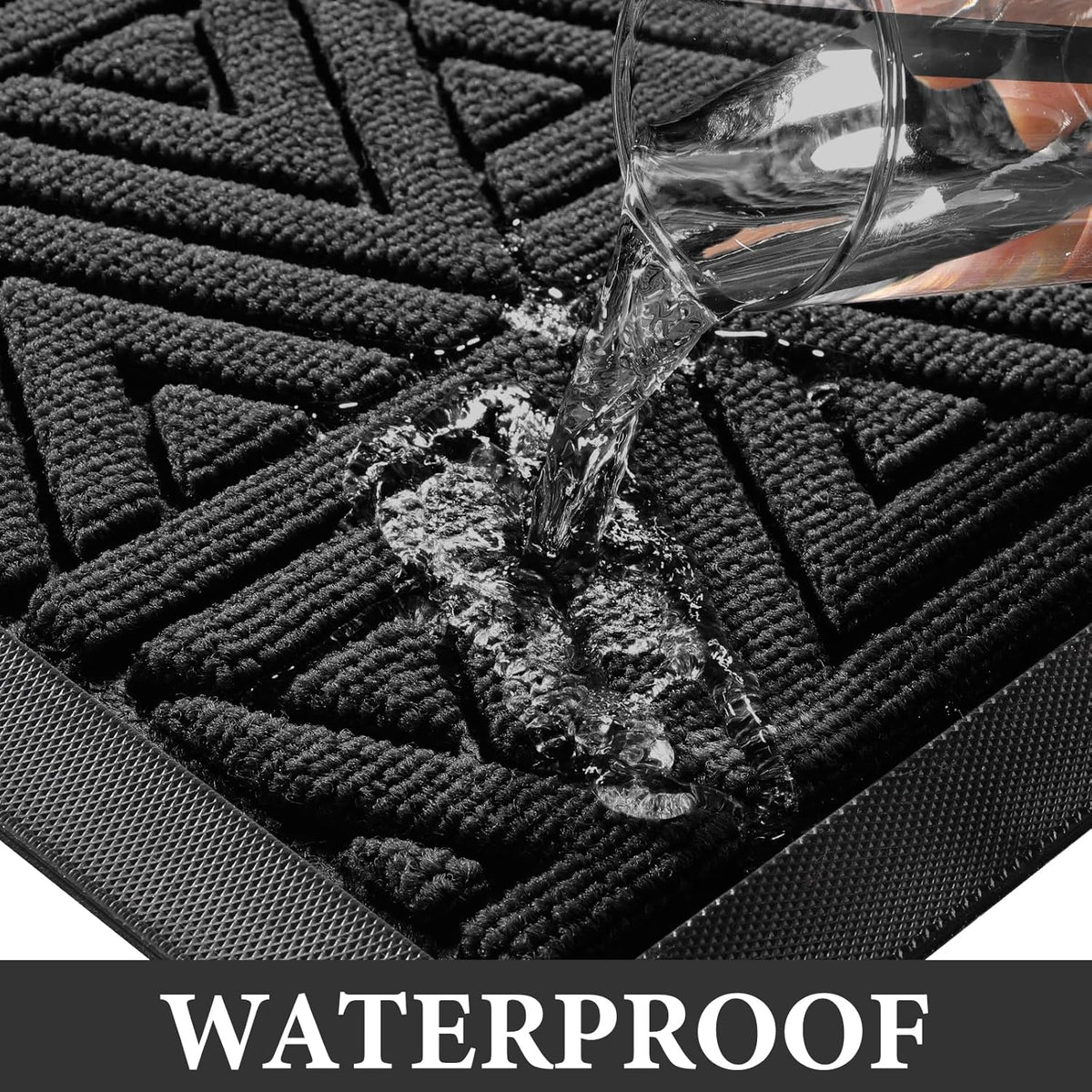 Yimobra Large Door Mat 36x24, All-Weather Waterproof Non-Slip Welcome Matt Outdoor, Heavy Duty Non