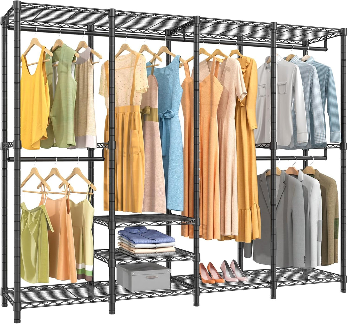 VIPEK V40 Wire Garment Rack Heavy Duty Clothes Rack for Hanging Clothes, Multi-Functional Bedroom