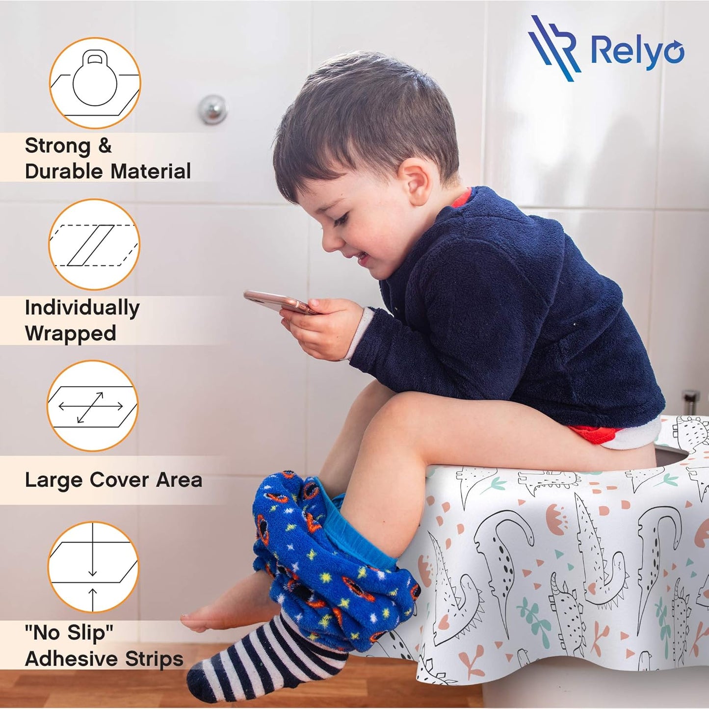 Toilet Seat Covers Disposable - 20 Pack - Waterproof, Ideal for Kids and Adults – Extra Large