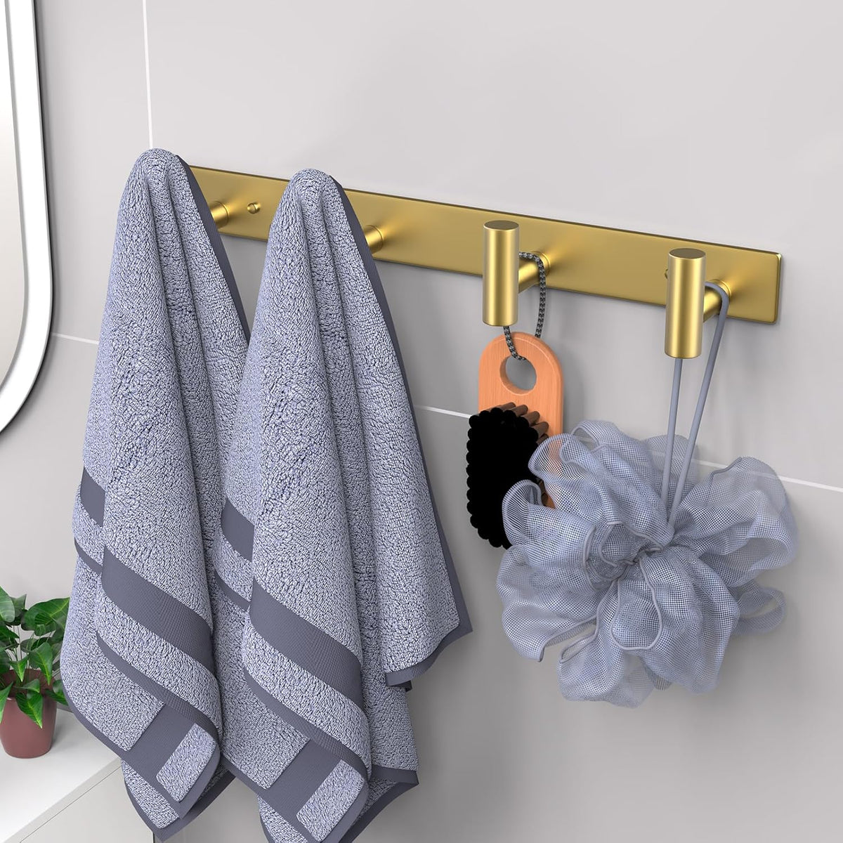 VAEHOLD Hat and Coat Wall Mount Rack - Hooks for Robes, Bags, Keys, and Towels - Bathroom Towel