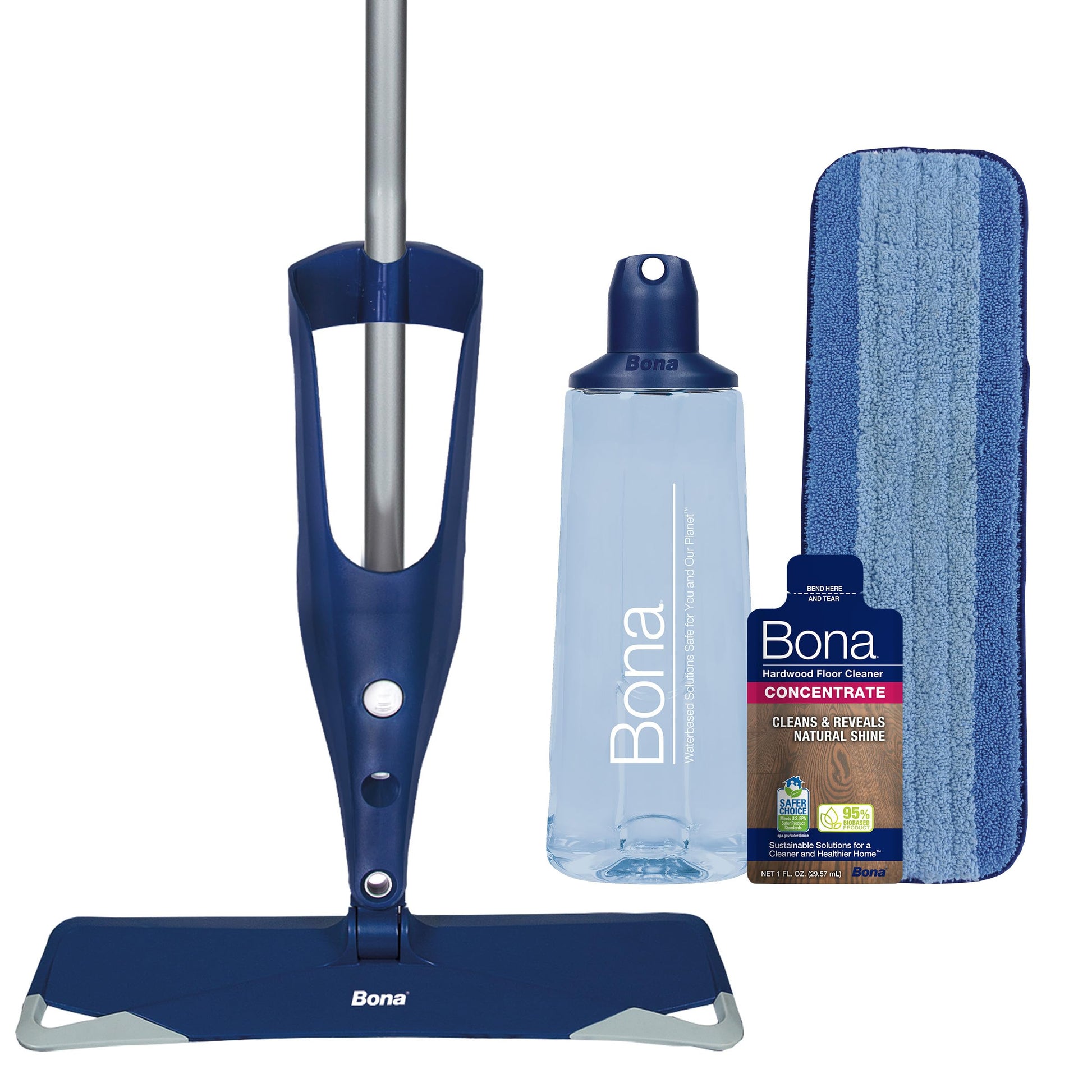 Bona Hardwood Floor Premium Spray Mop - Includes Wood Floor Cleaning Concentrate and Machine