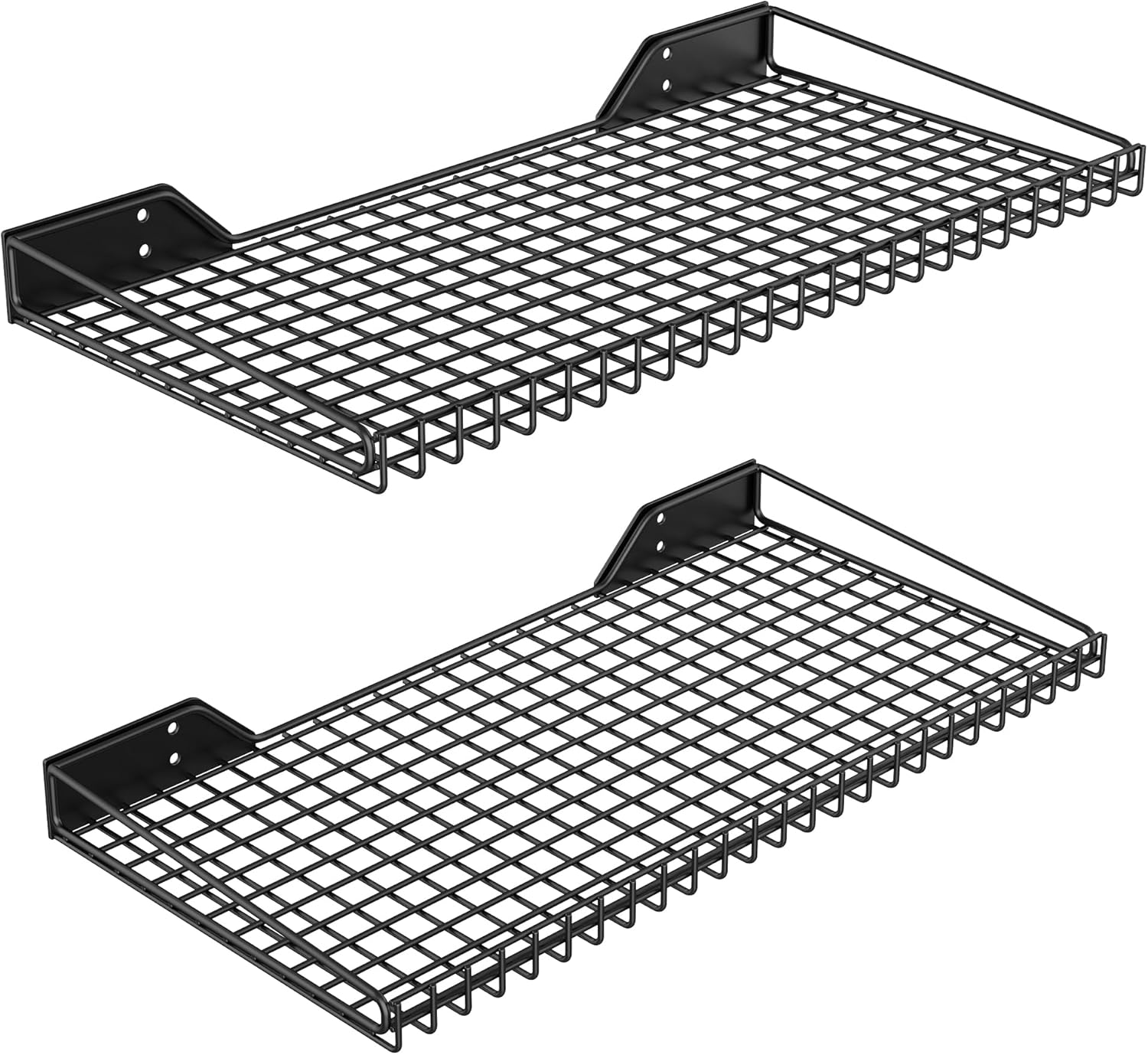 Ultrawall Wall Mounted Storage Shelf for Garage, 2 Pack Metal Shelf Rack, Heavy-Duty Wall Organizer